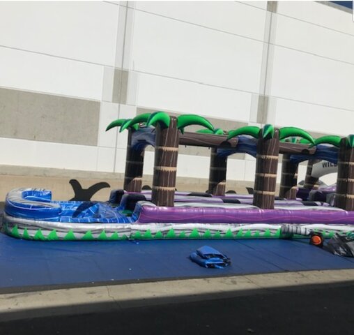  Inflatable Tropical Slip and Slide Dual Lane