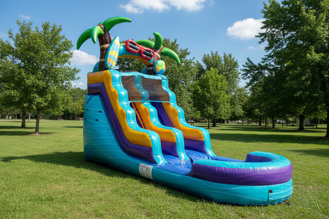 16 FT Beach Blast Inflatable Water Slide