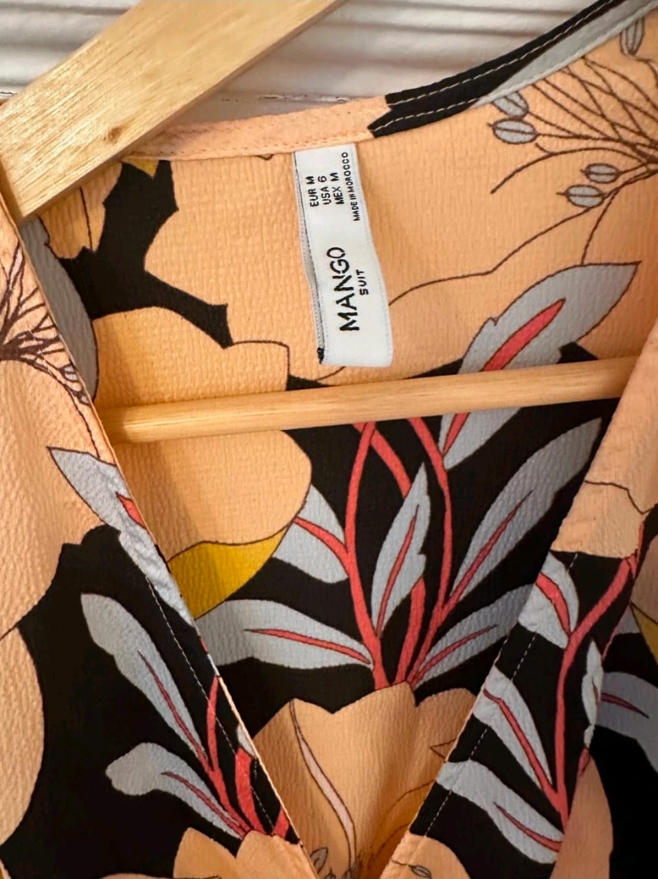 wrap Dress with Bold Floral Design