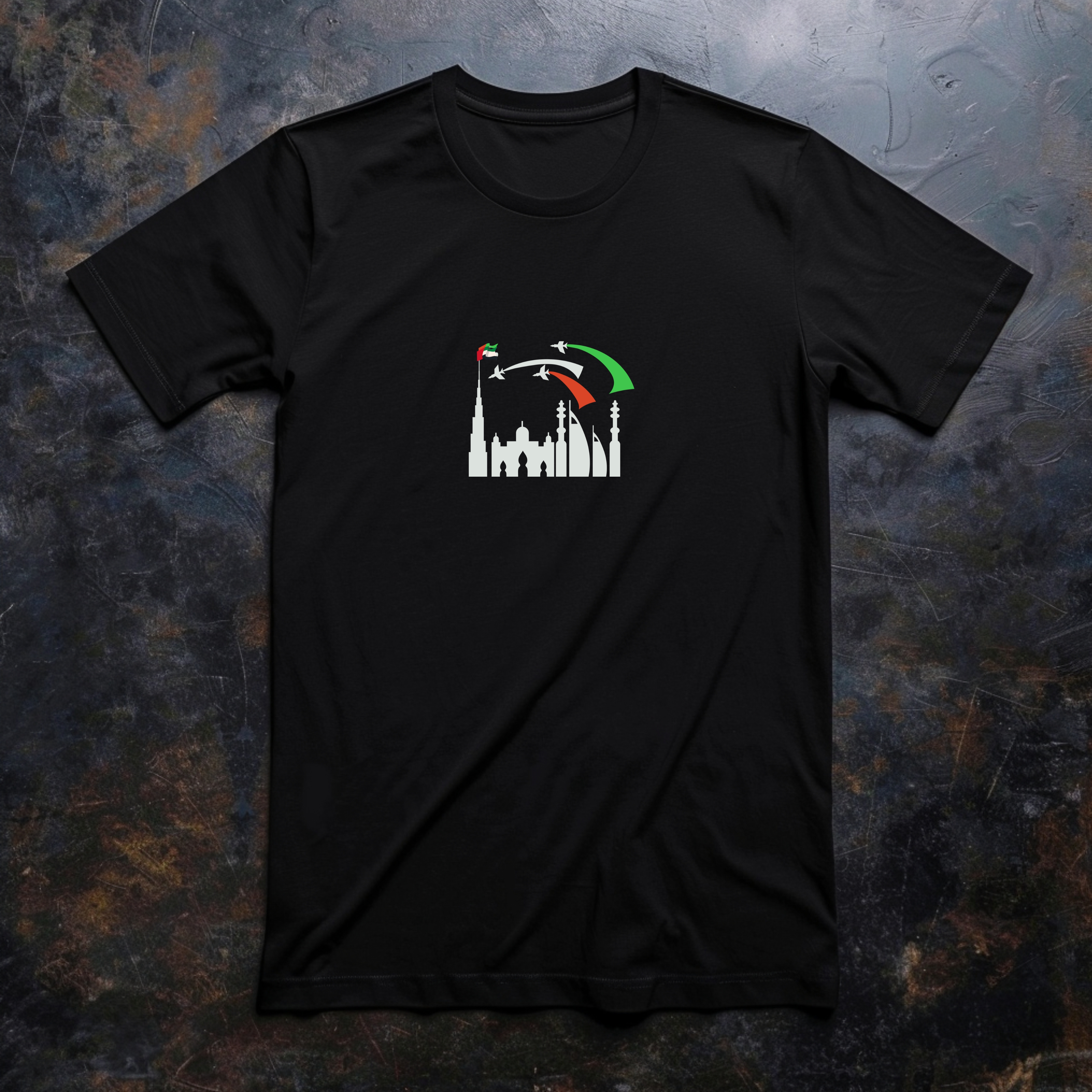 UAE Skyline Flyover – National Pride Statement Tee / Hoodie