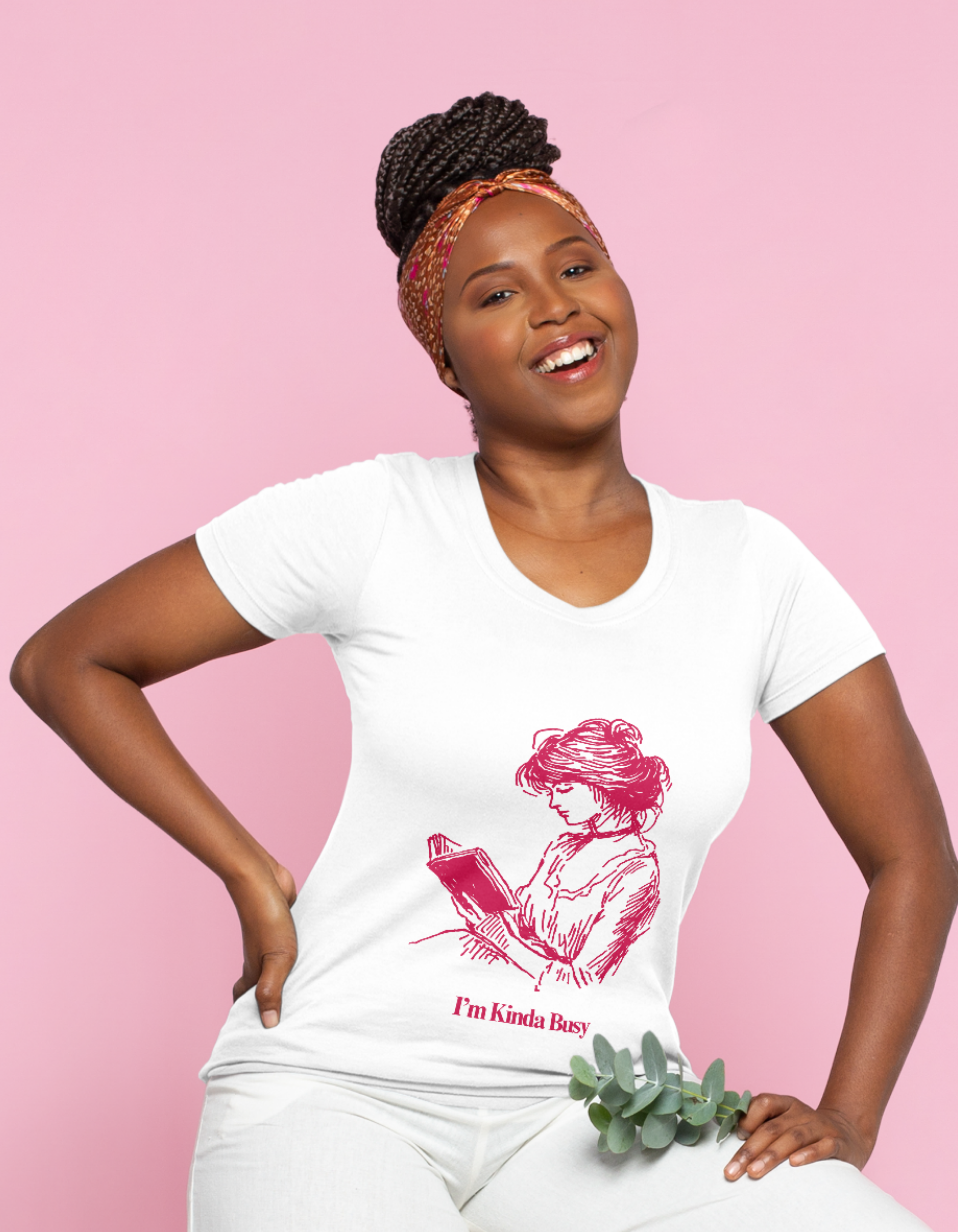 I'm Kinda Busy White T-shirt