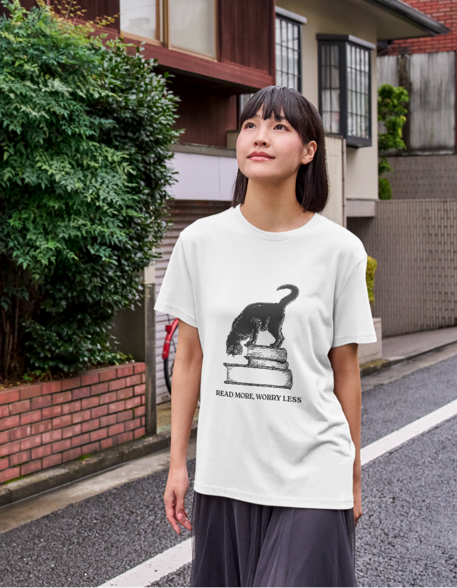 Read More, Worry Less White T-shirt