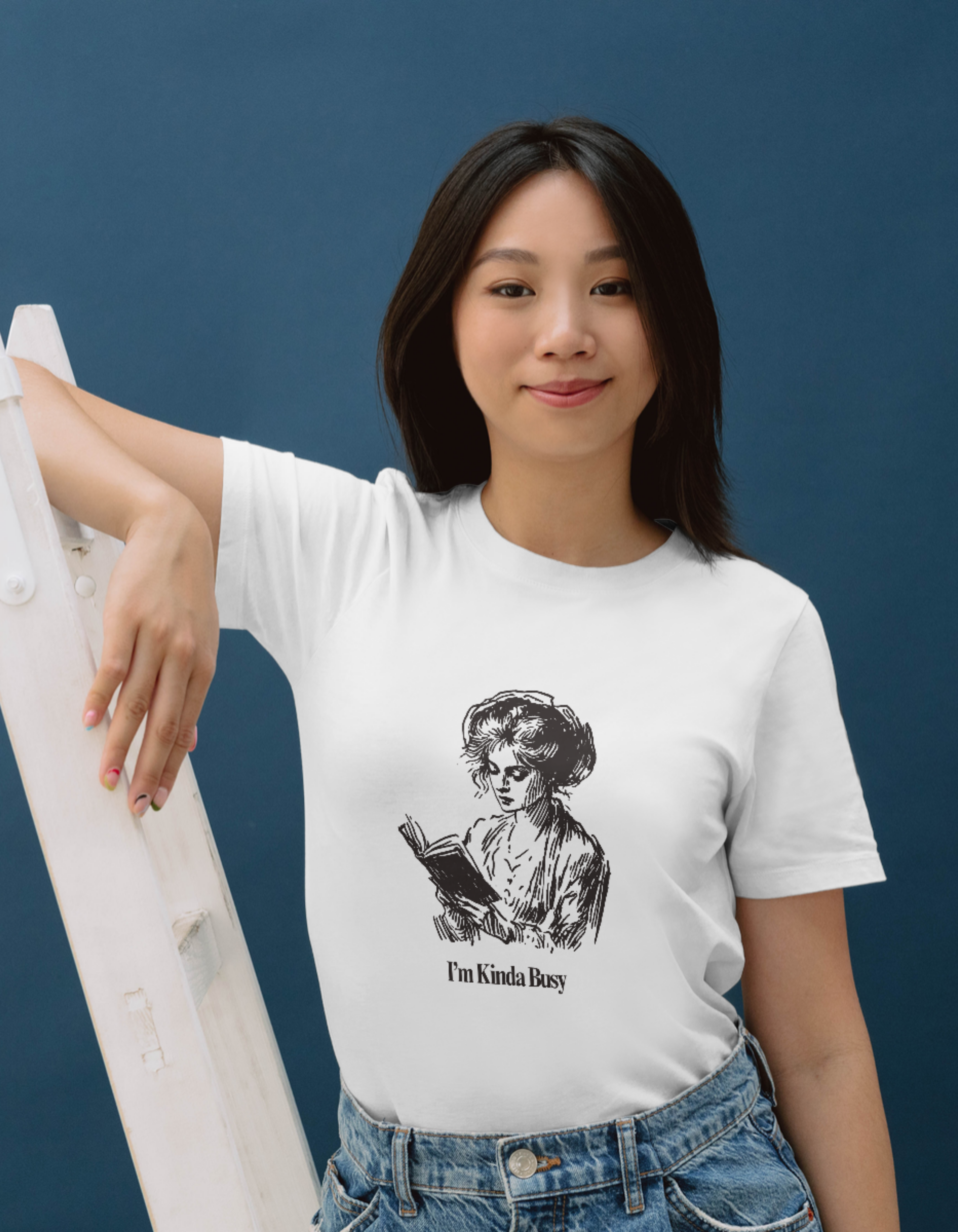 I'm Kinda Busy White T-shirt