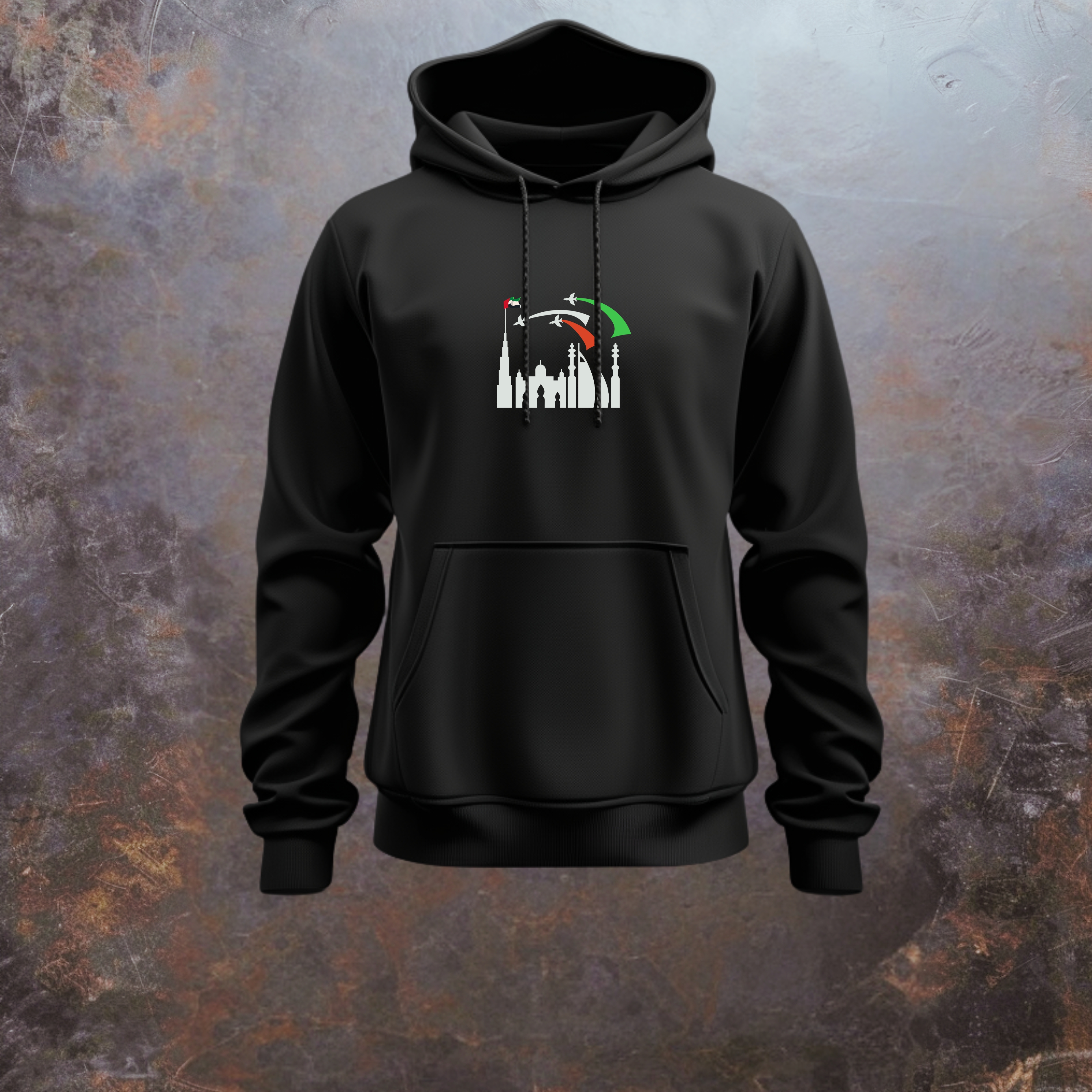 UAE Skyline Flyover – National Pride Statement Tee / Hoodie