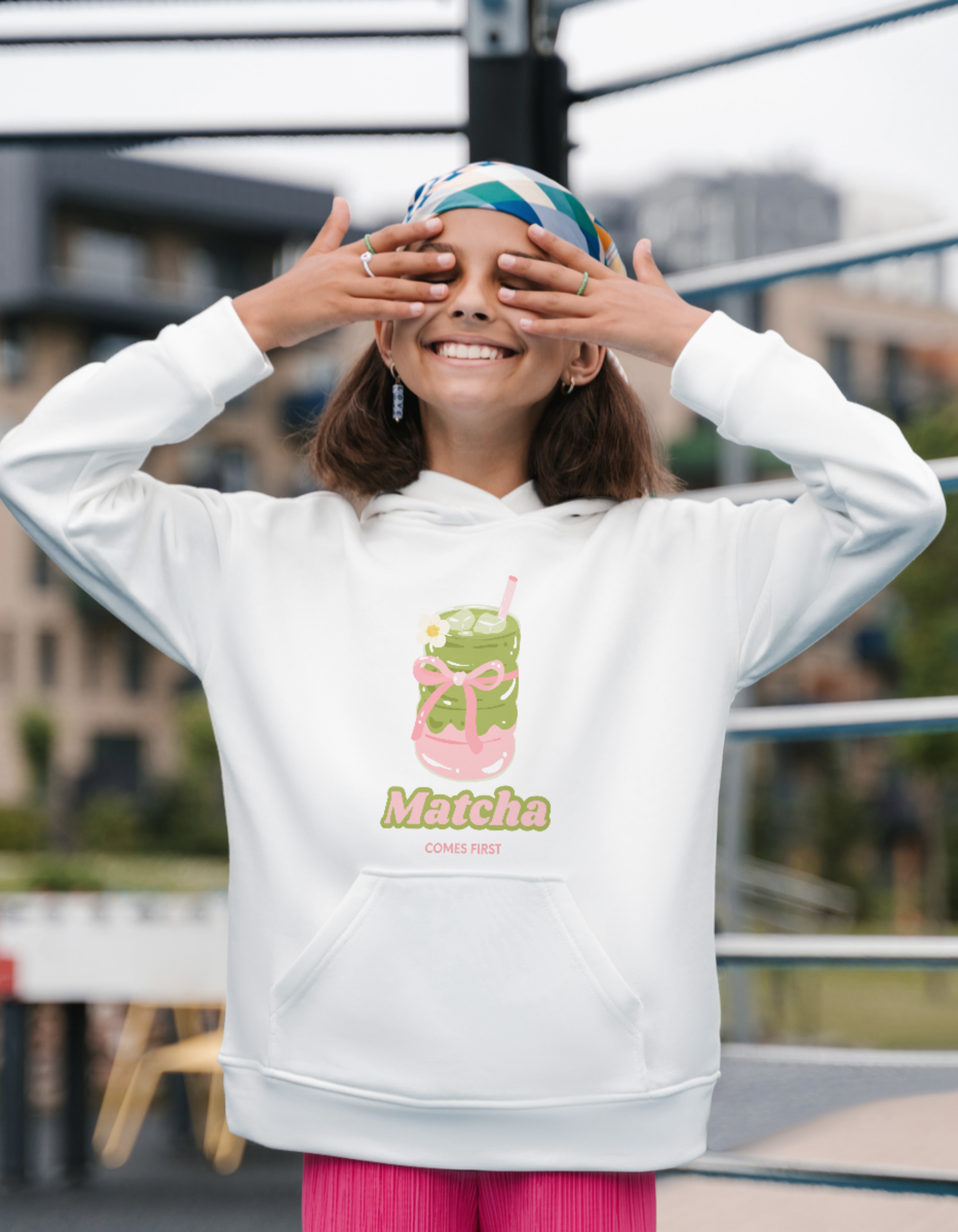 Matcha Comes First Hoodie