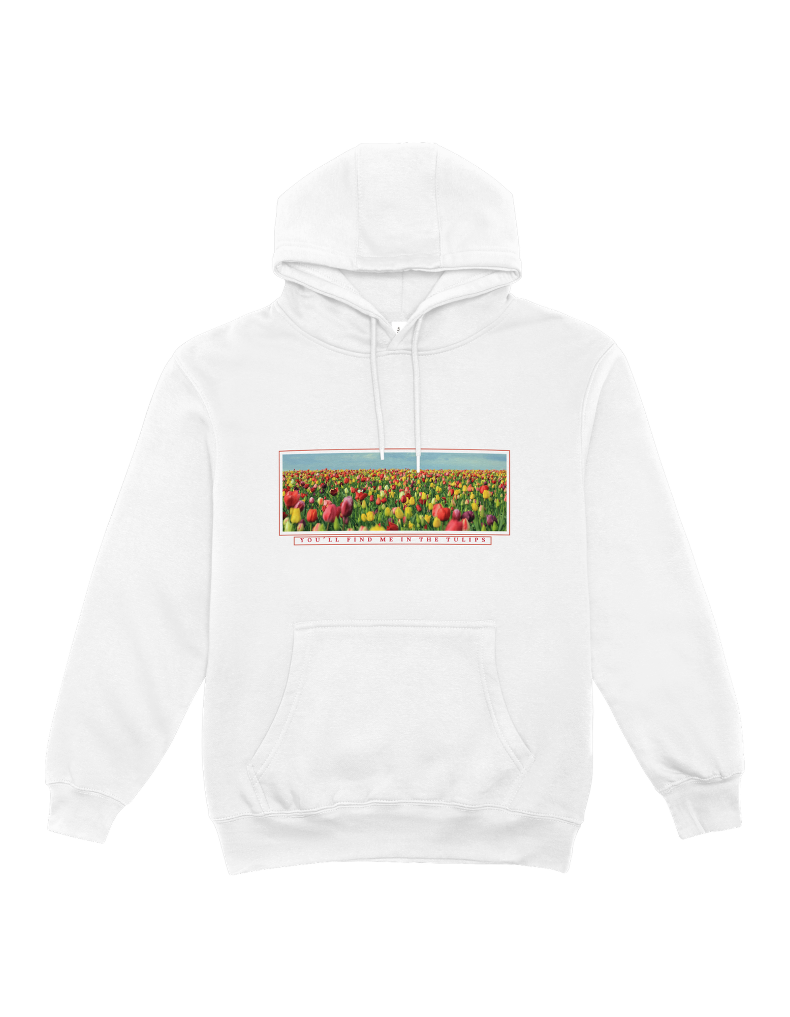 Tulips White Hoodie