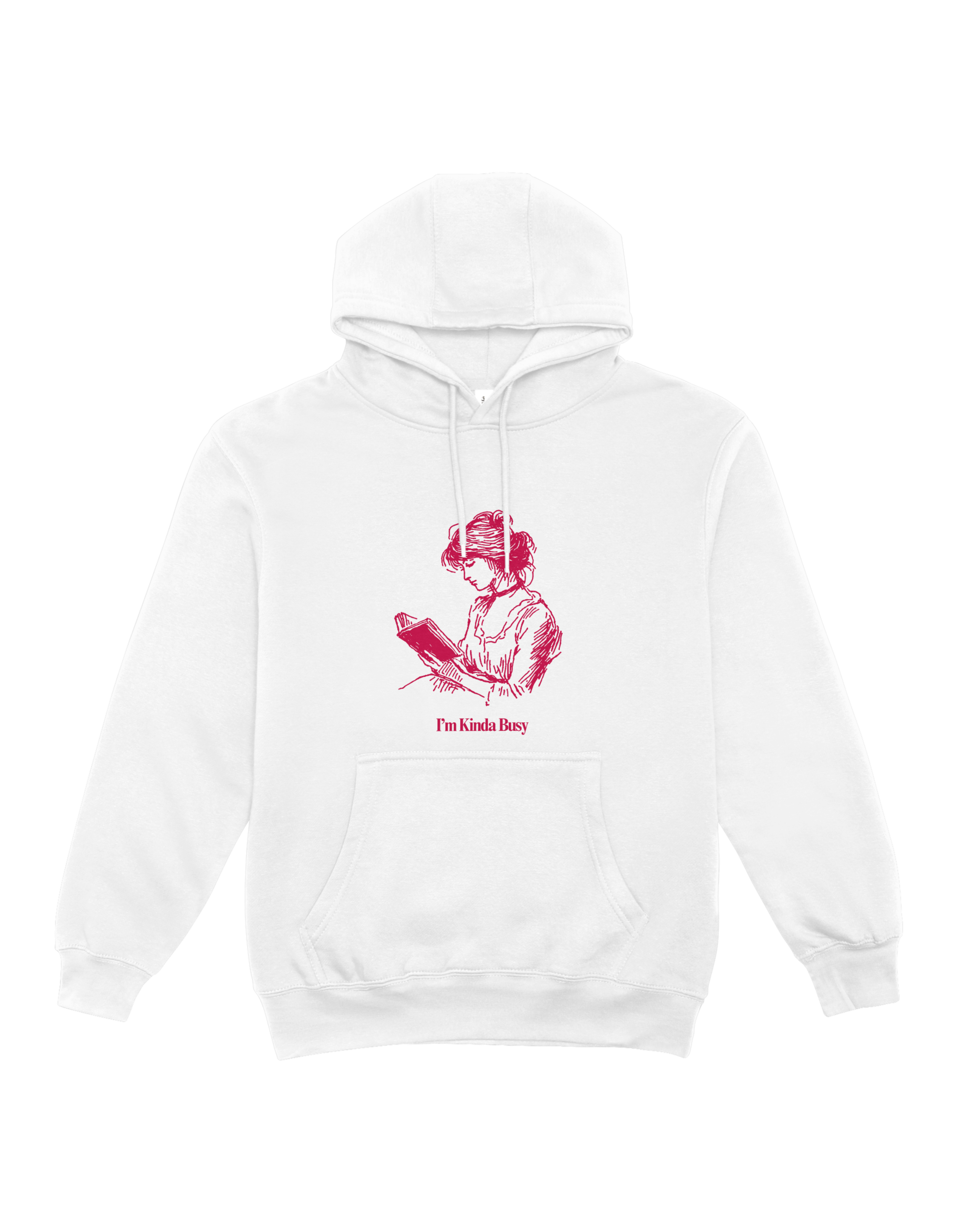 I'm Kinda Busy White Hoodie
