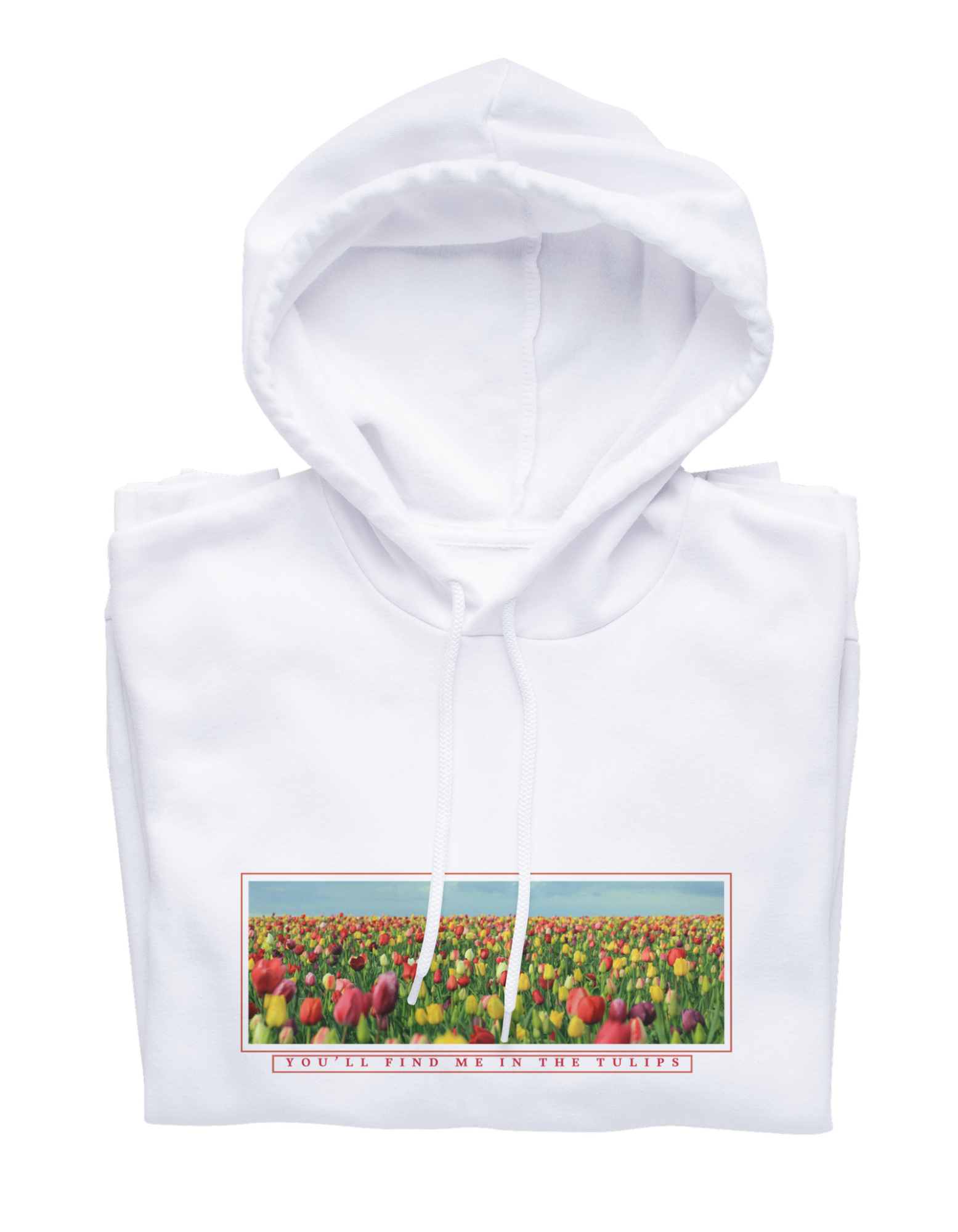 Tulips White Hoodie