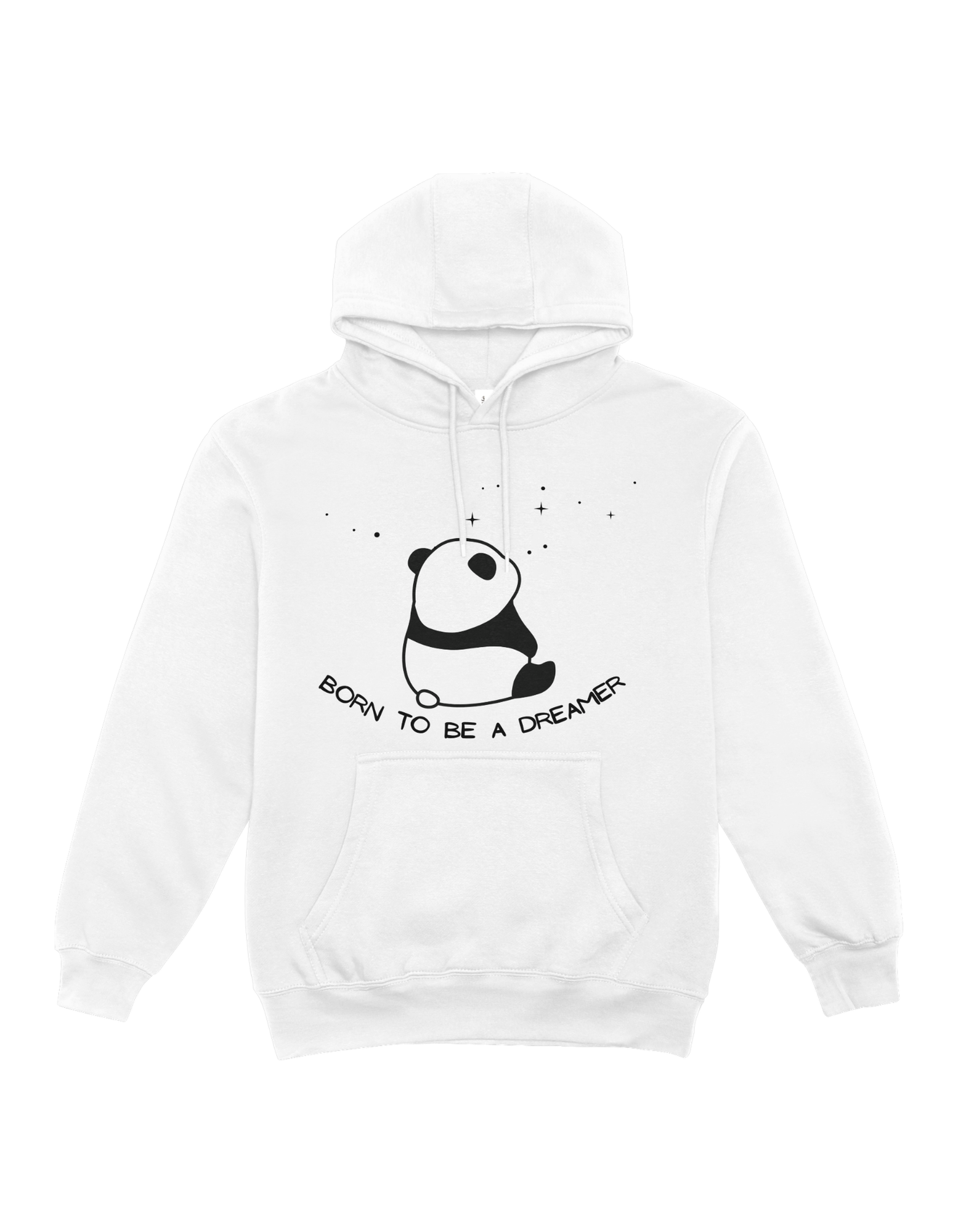 Panda Born To Be A Dreamer White Hoodie