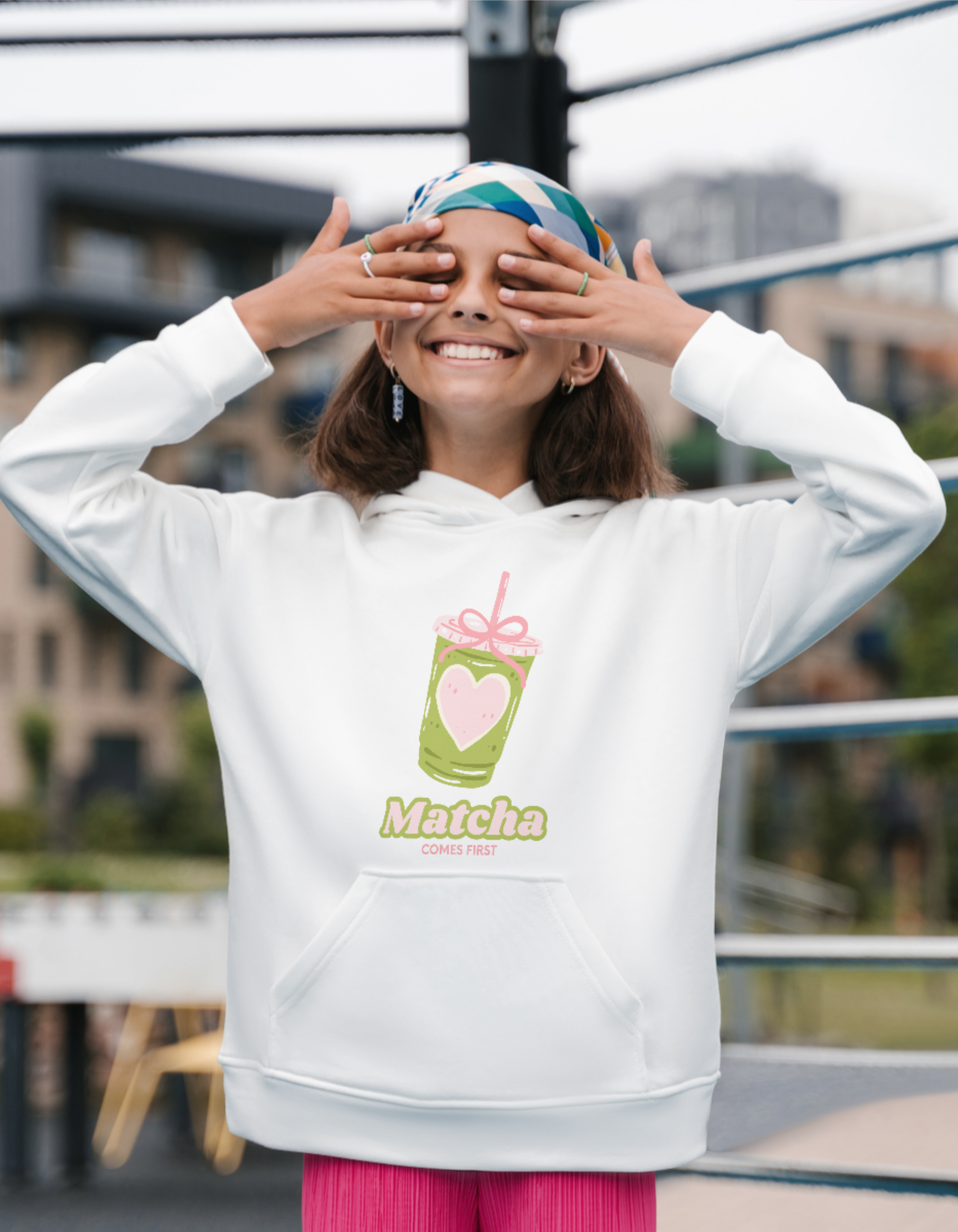 Matcha Comes First Hoodie