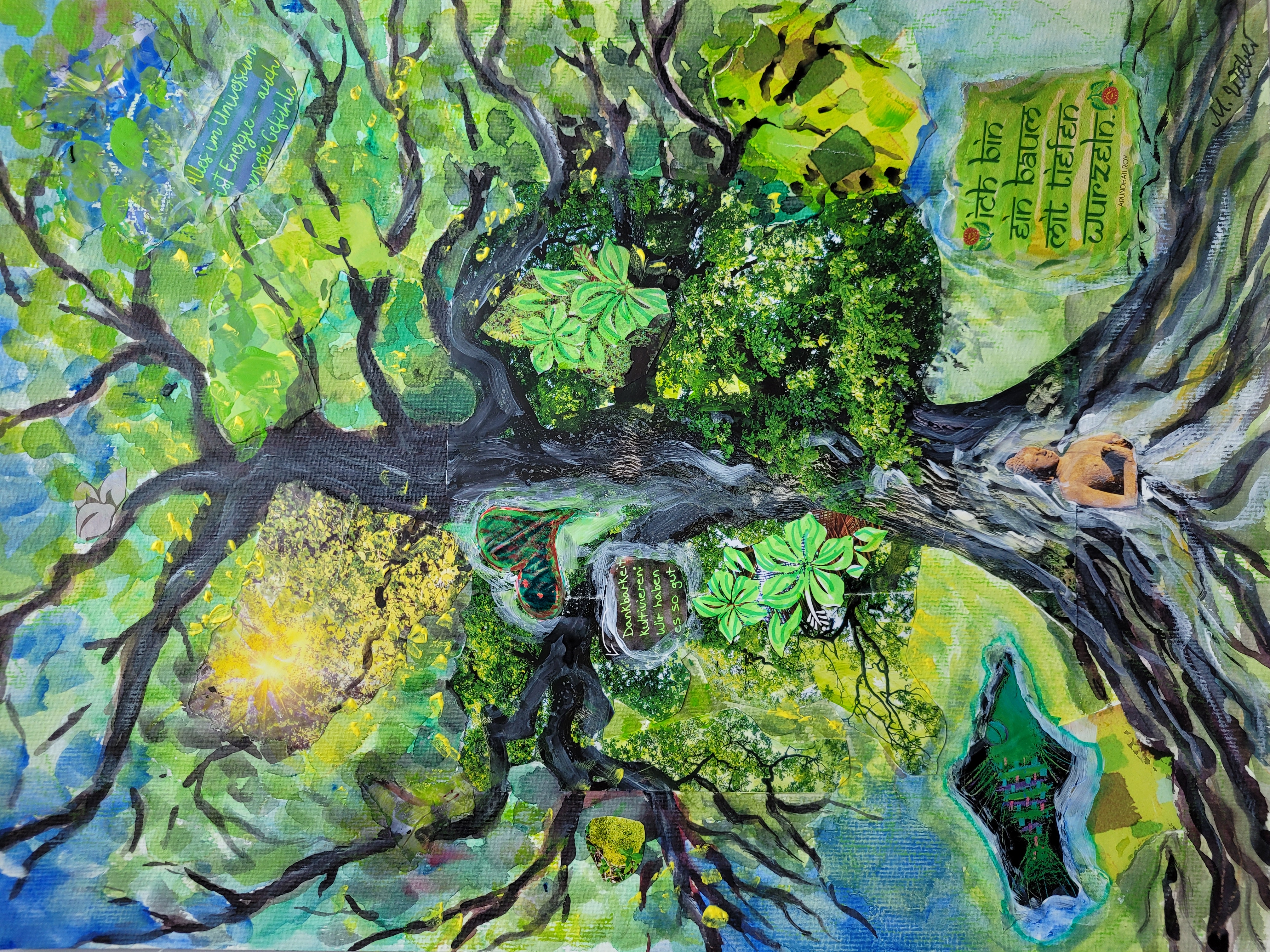 Baum des Lebens – Mixed-Media-Kunstwerk