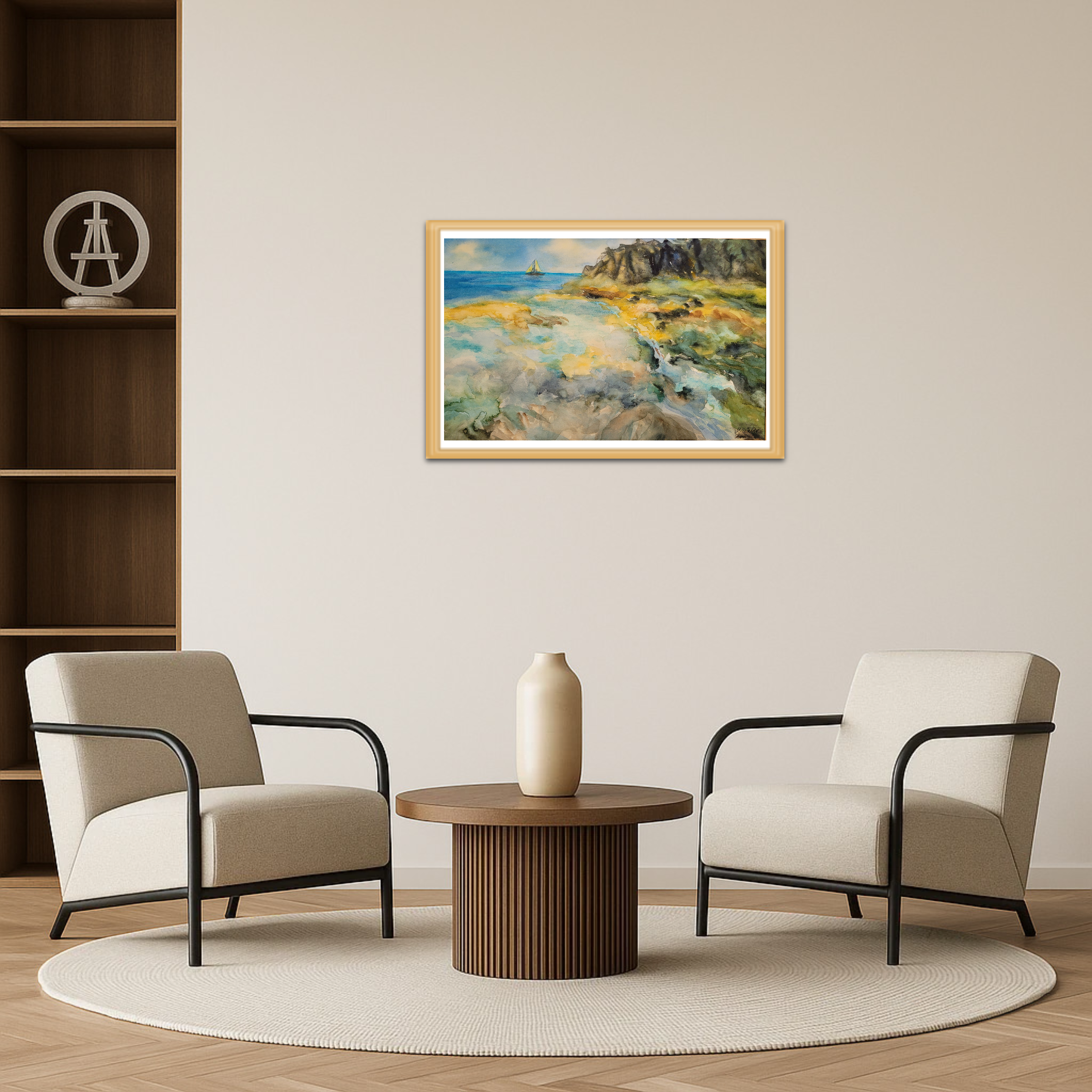 Das Wasser sucht sich seinen Weg - Aquarell