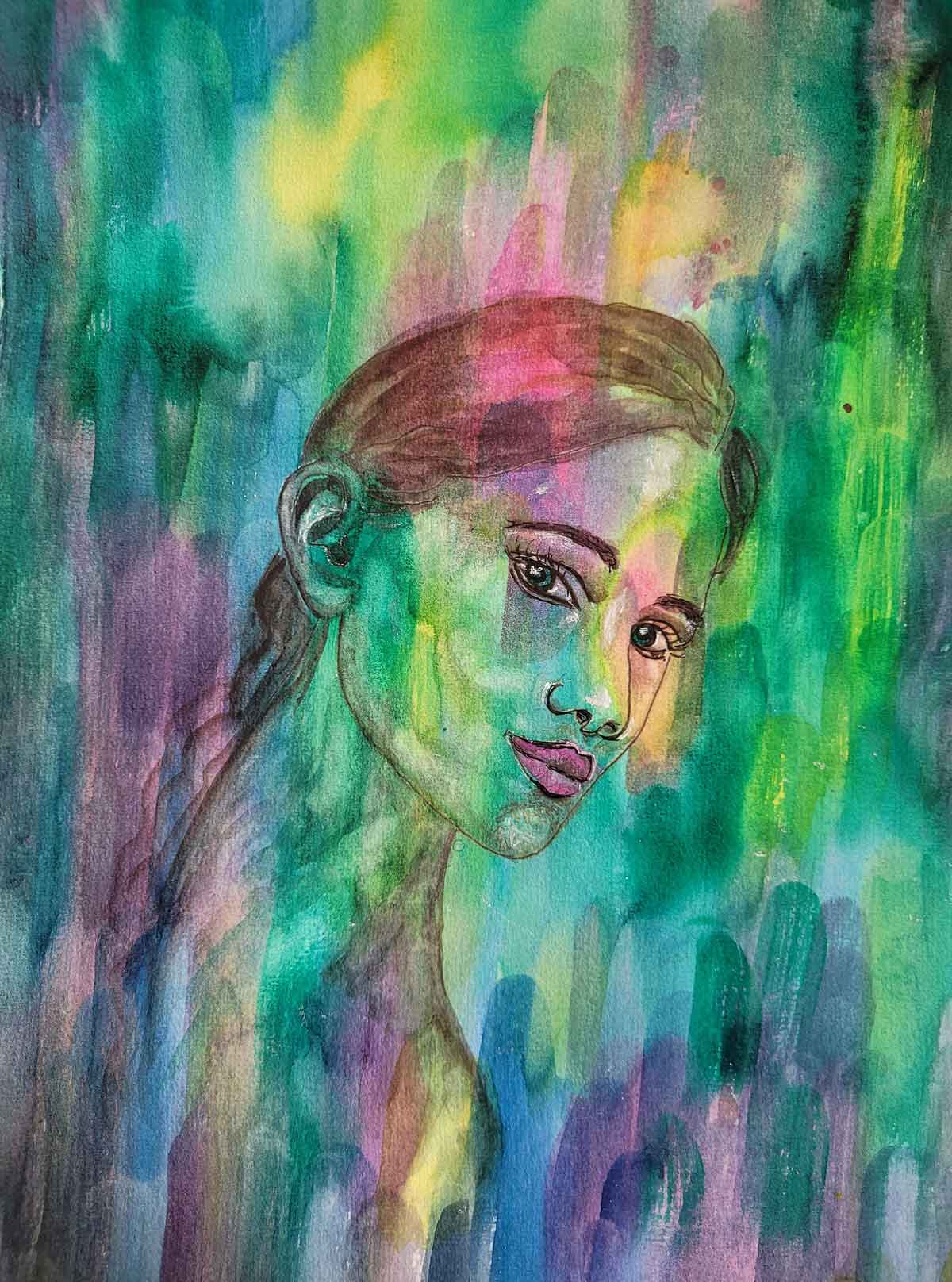 Schönheit – Die pure Lust an Farben – Porträt in Aquarell