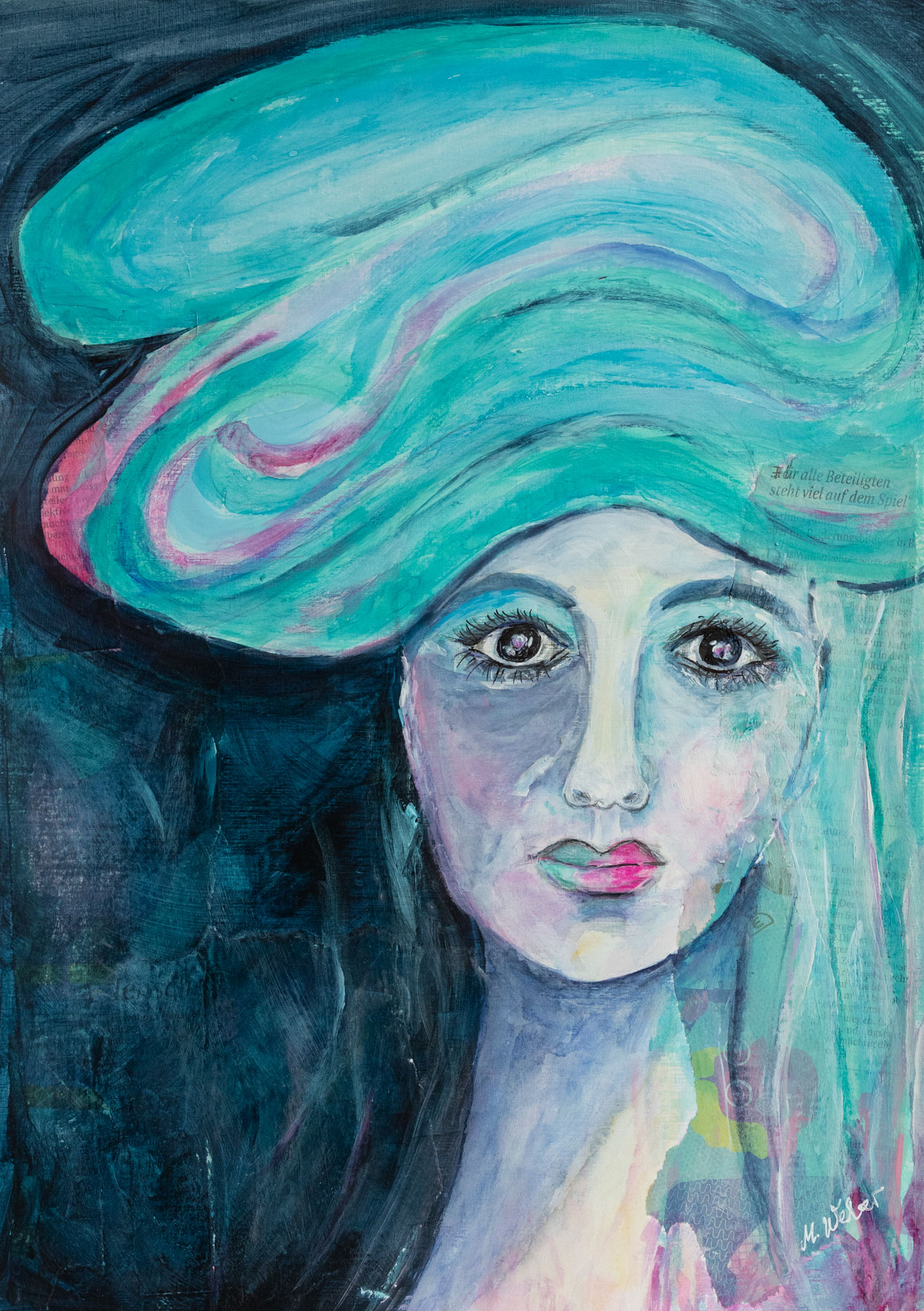 Geheimnisvolle Frau –  Postkarte & Fine-Art-Print