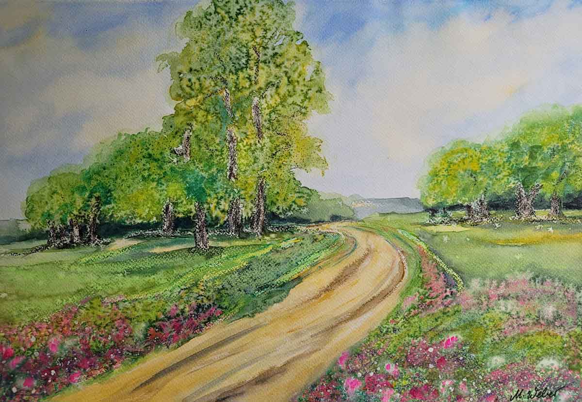 Weite Wiesen und Wälder – Landschaftsgemälde