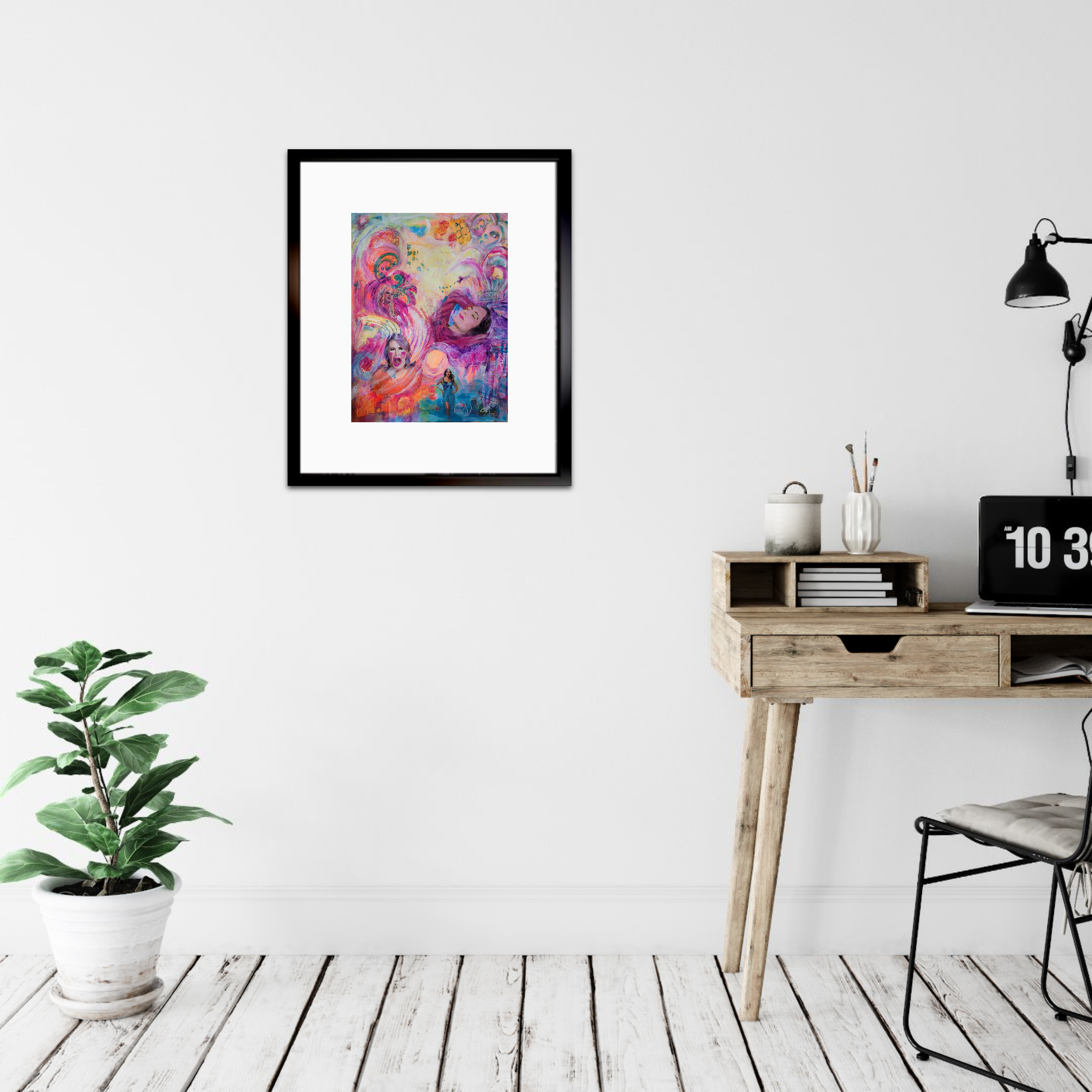 Intuitive Metamorphose – Farbenfrohes expressionistisches Kunstwerk