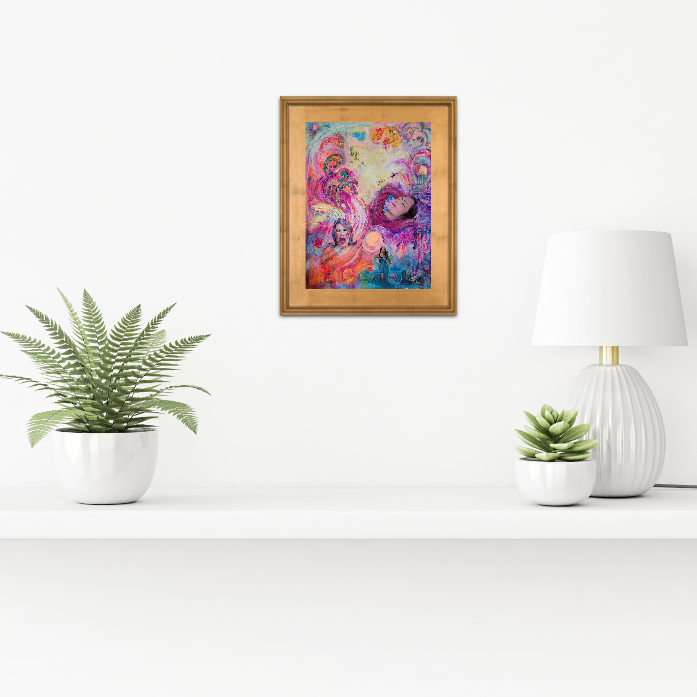 Intuitive Metamorphose – Farbenfrohes expressionistisches Kunstwerk