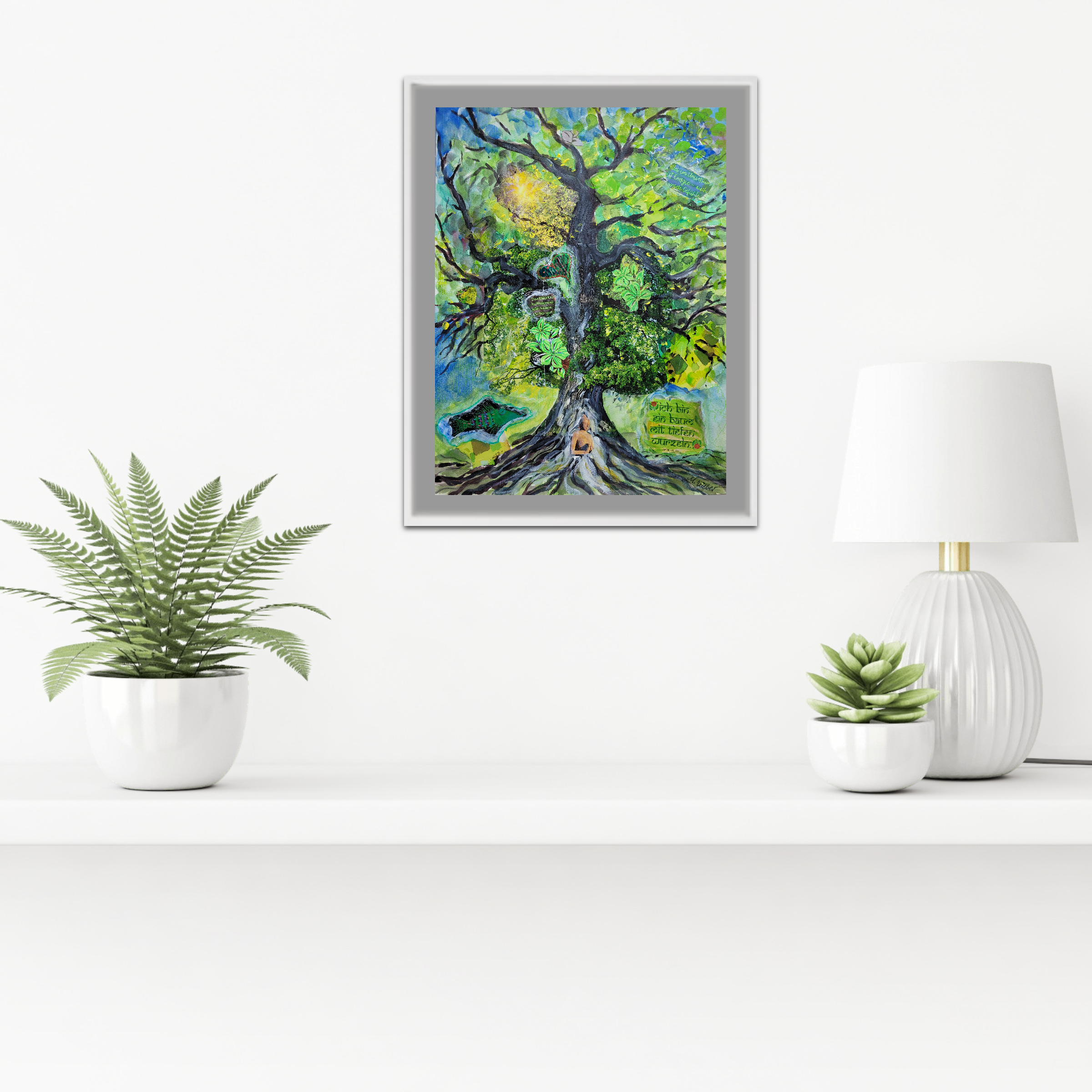 Baum des Lebens – Mixed-Media-Kunstwerk