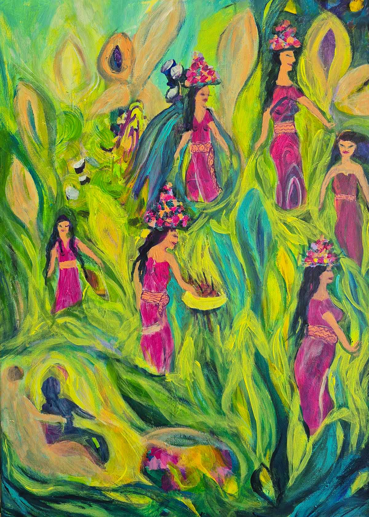 Spirituelles Bali - Intuitives atmosphärisches Leinwandbild