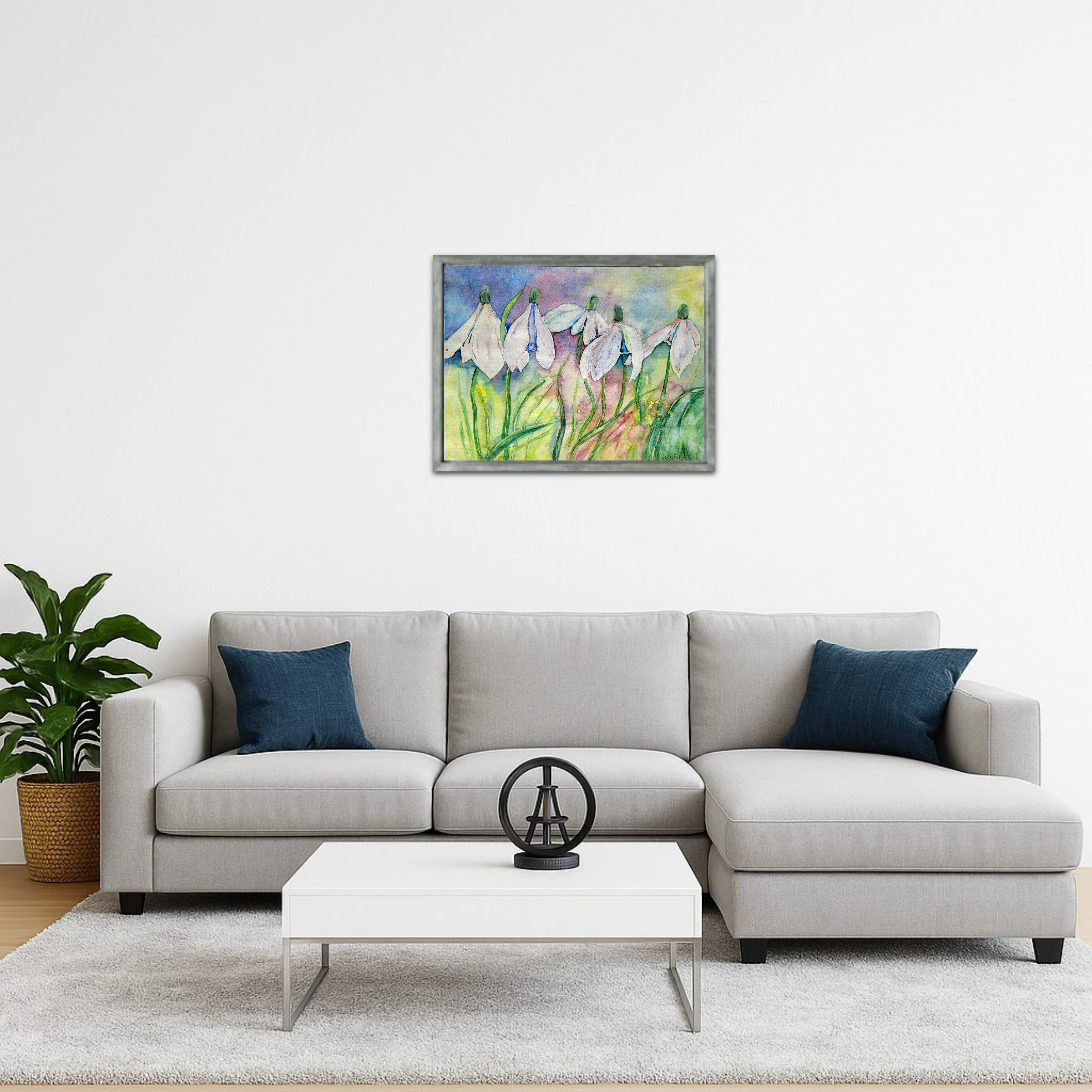 Schneeglöckchen ganz groß – Aquarell