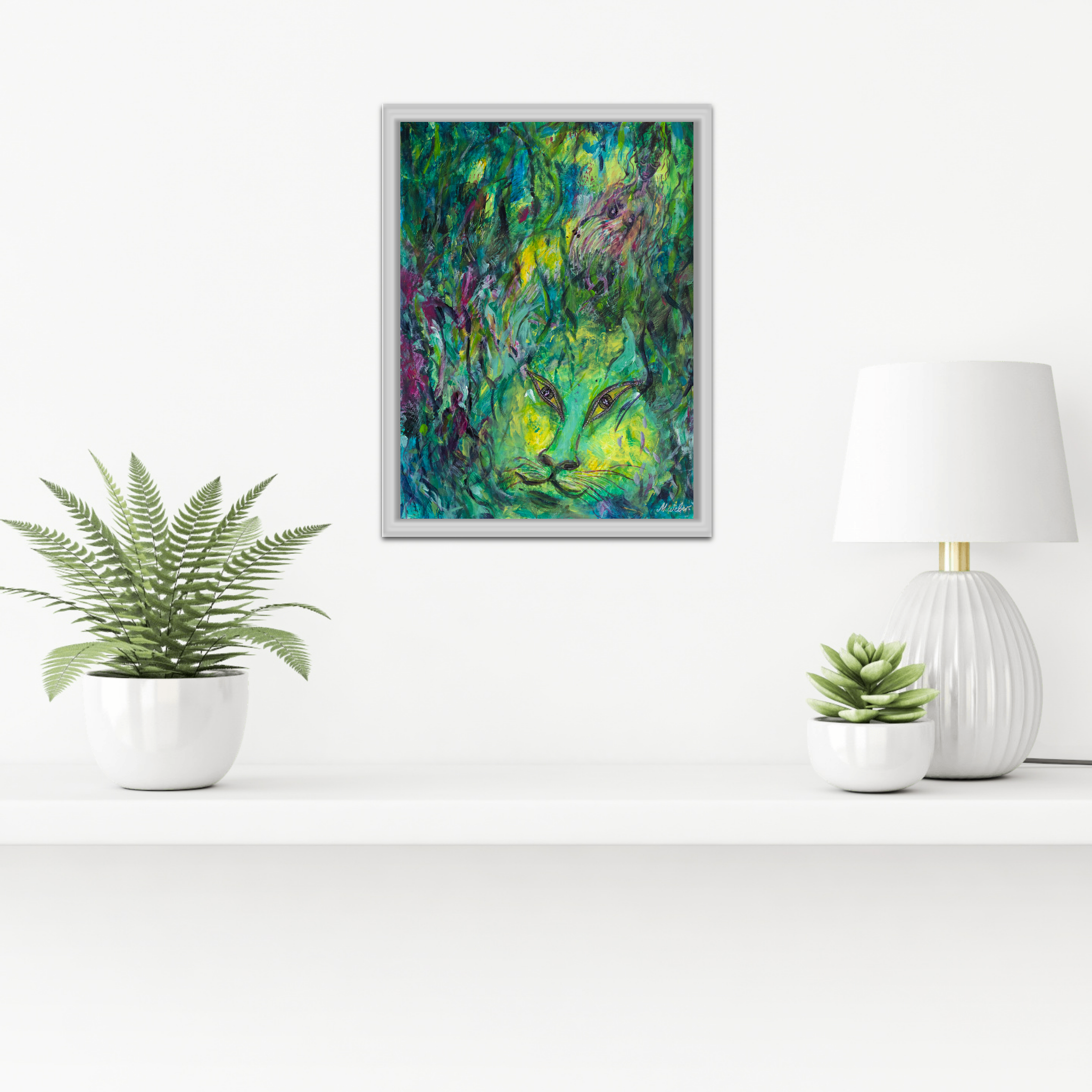 Hüterinnen des Regenwaldes – Mixed-Media-Bild