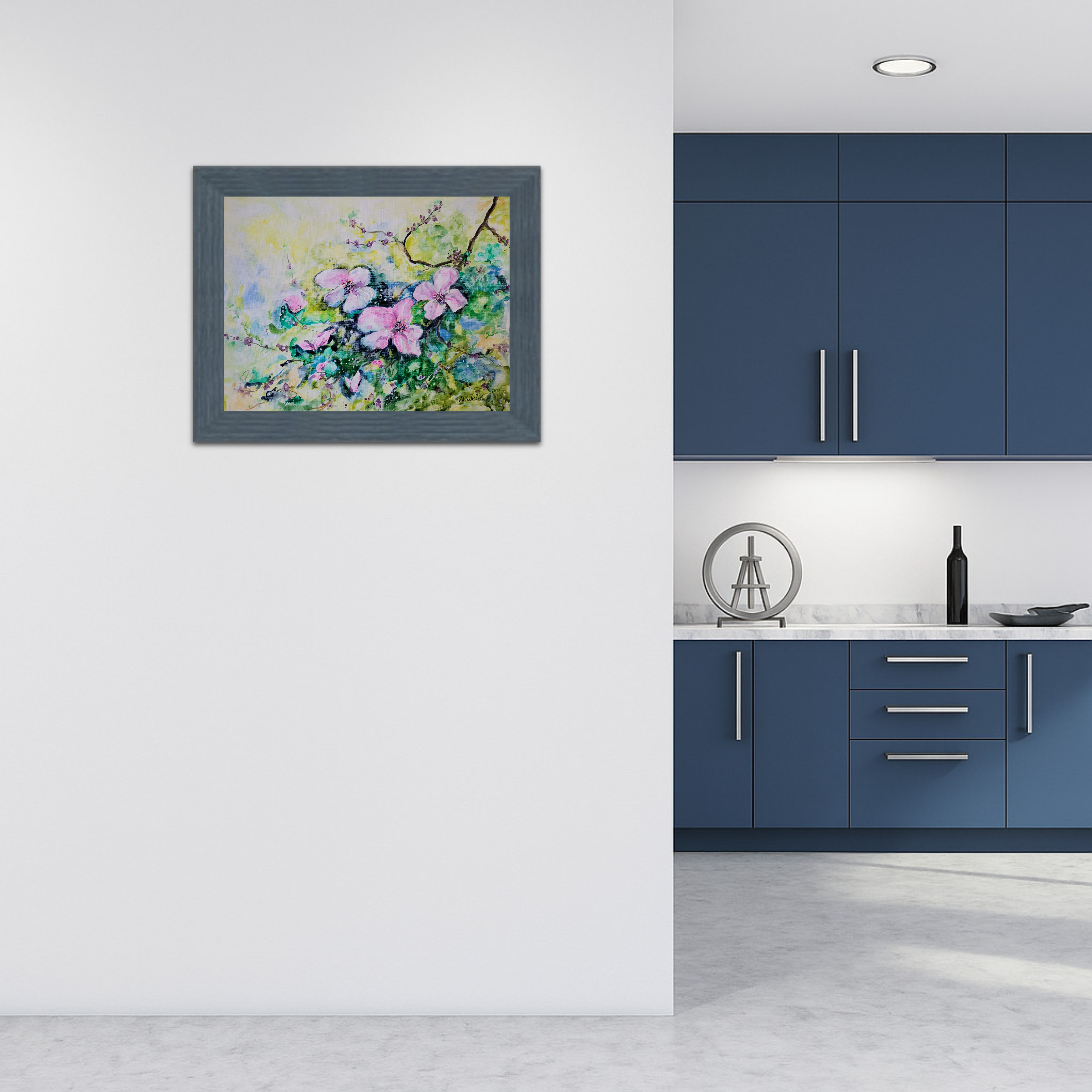 Zartes Blütenerwachen – Aquarellgemälde