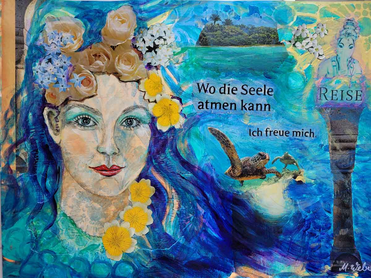 Wo die Seele atmen kann - Mixed-Media-Kunst