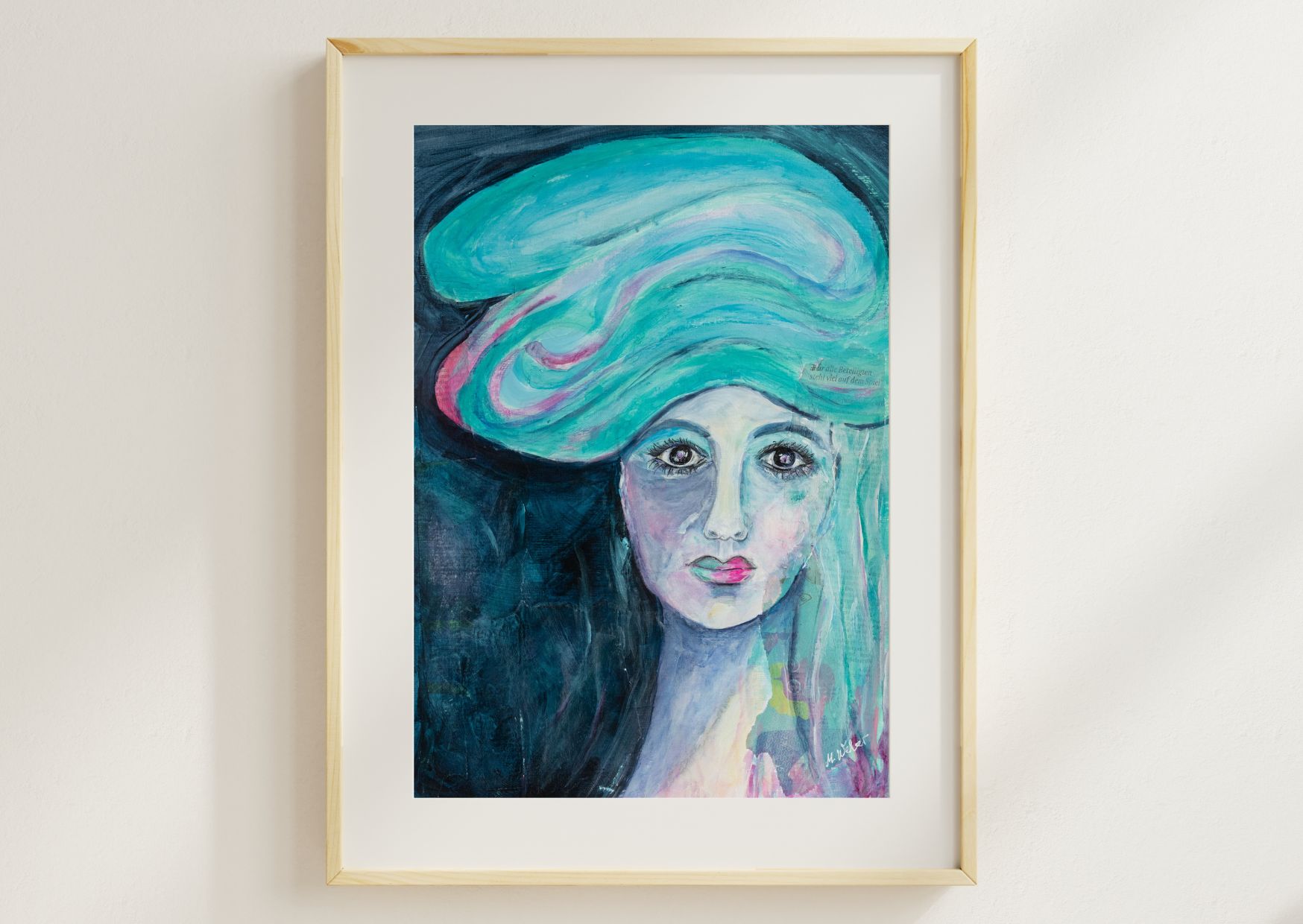 Geheimnisvolle Frau –  Postkarte & Fine-Art-Print