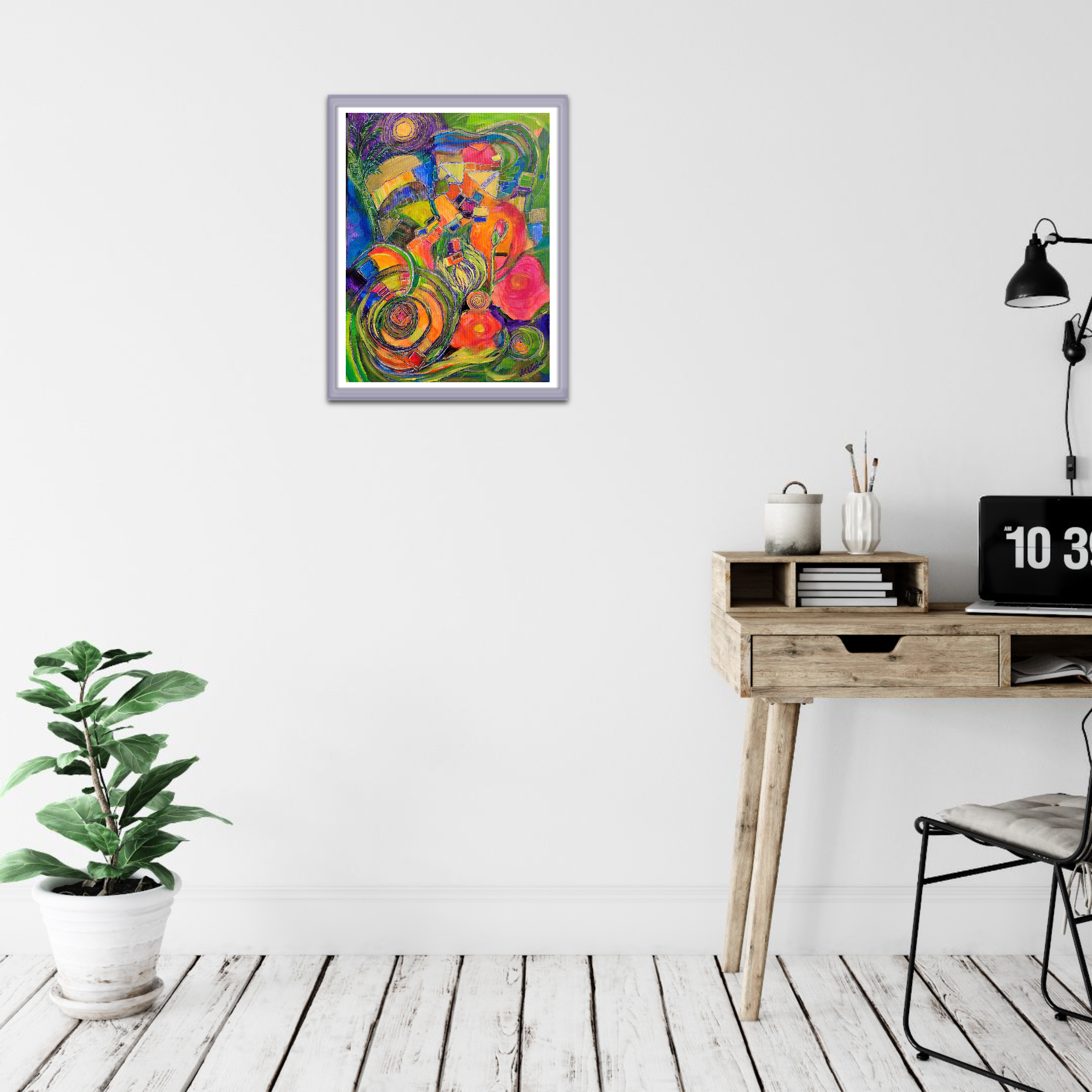 Brasilien-Power – Abstraktes Acrylgemälde auf Leinwand