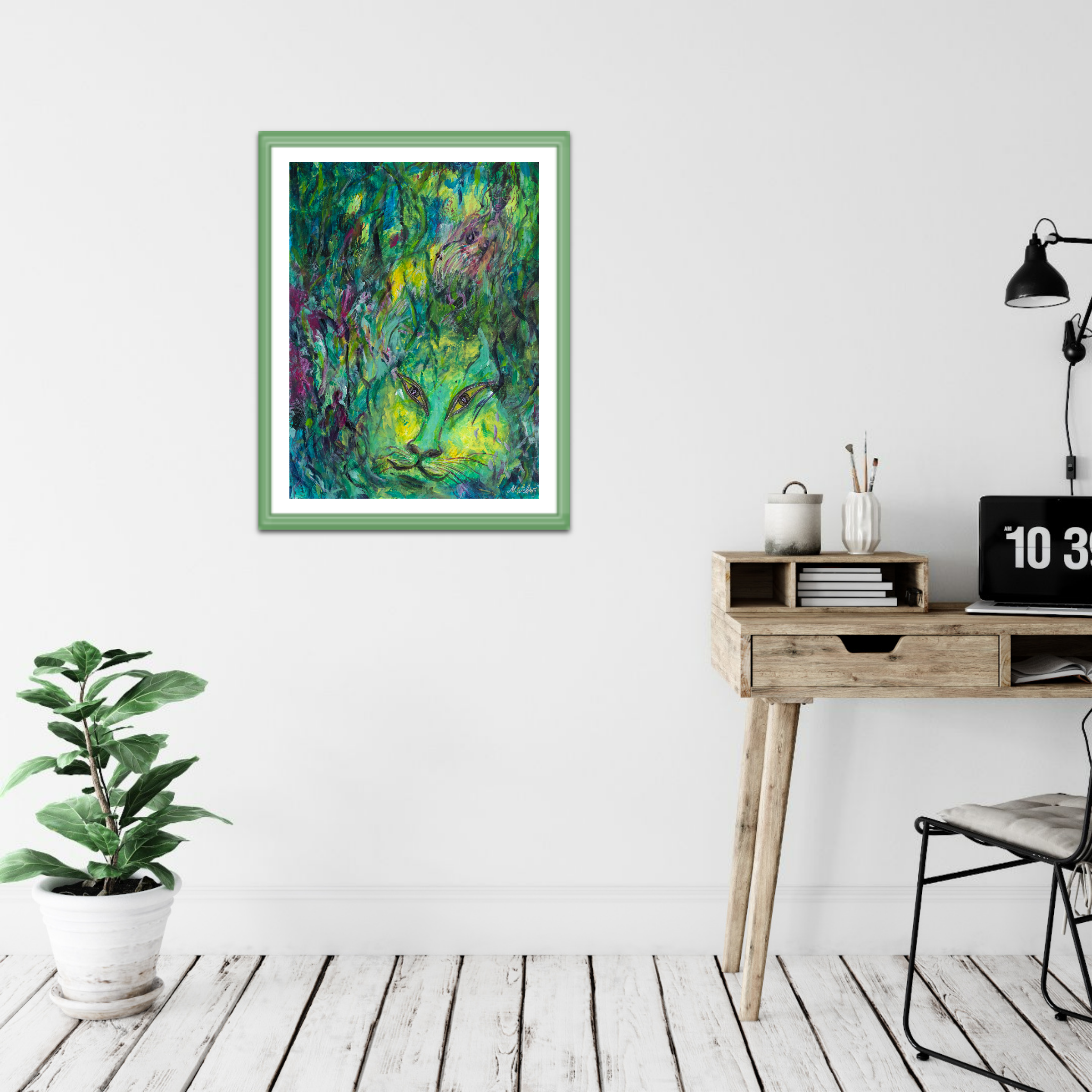 Hüterinnen des Regenwaldes – Mixed-Media-Bild