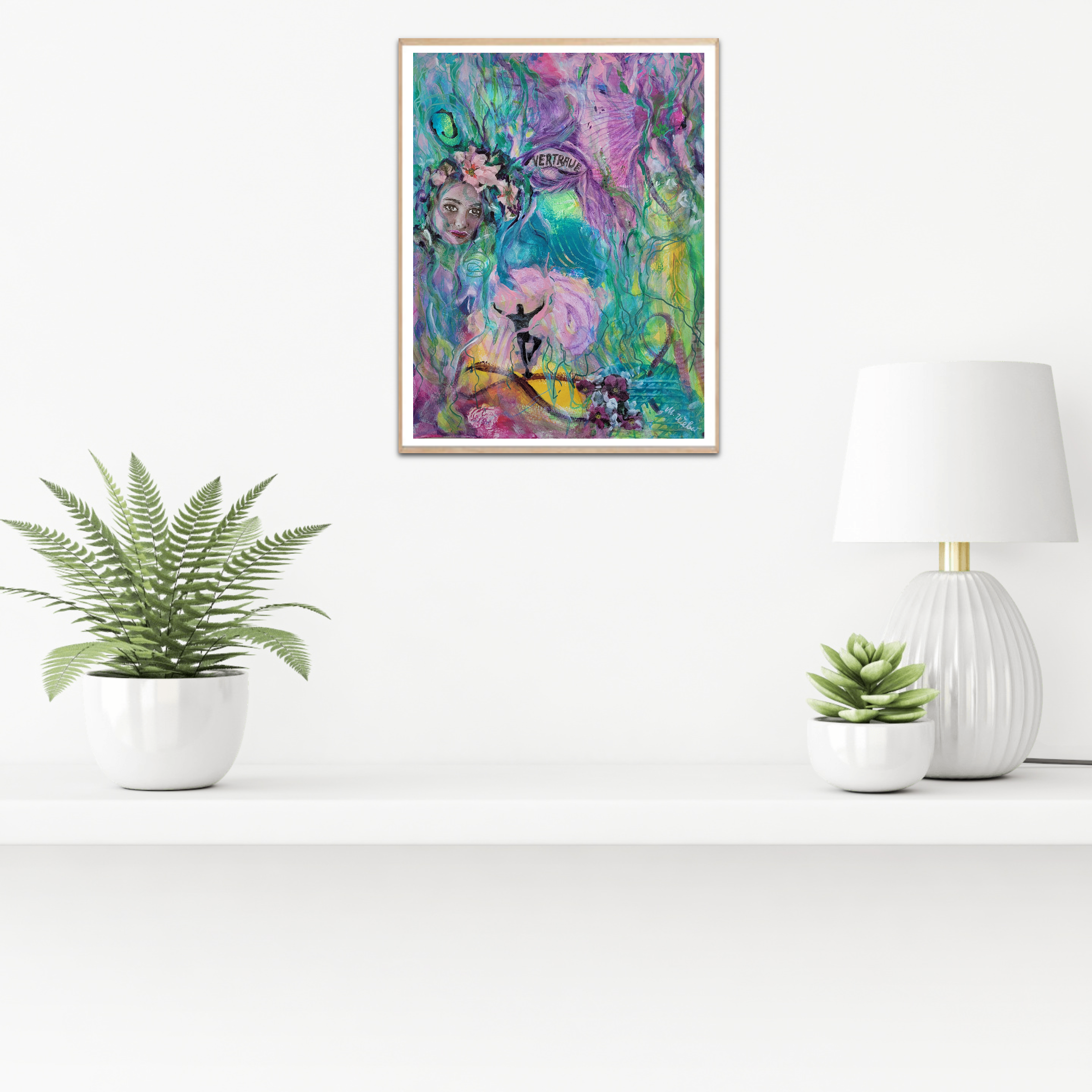 Vertrauen – Mixed-Media-Bild in Acryl und Collage