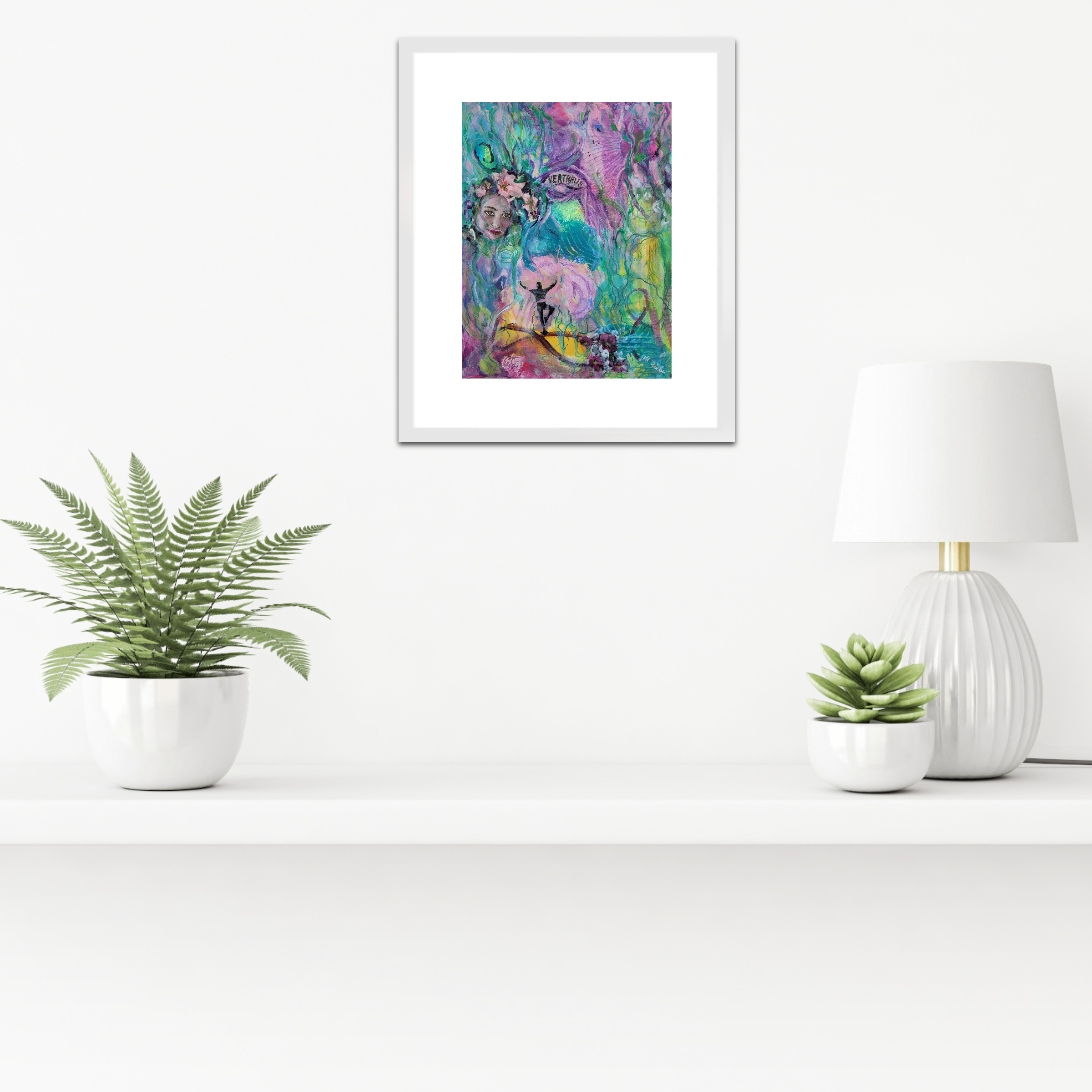 Vertrauen – Mixed-Media-Bild in Acryl und Collage