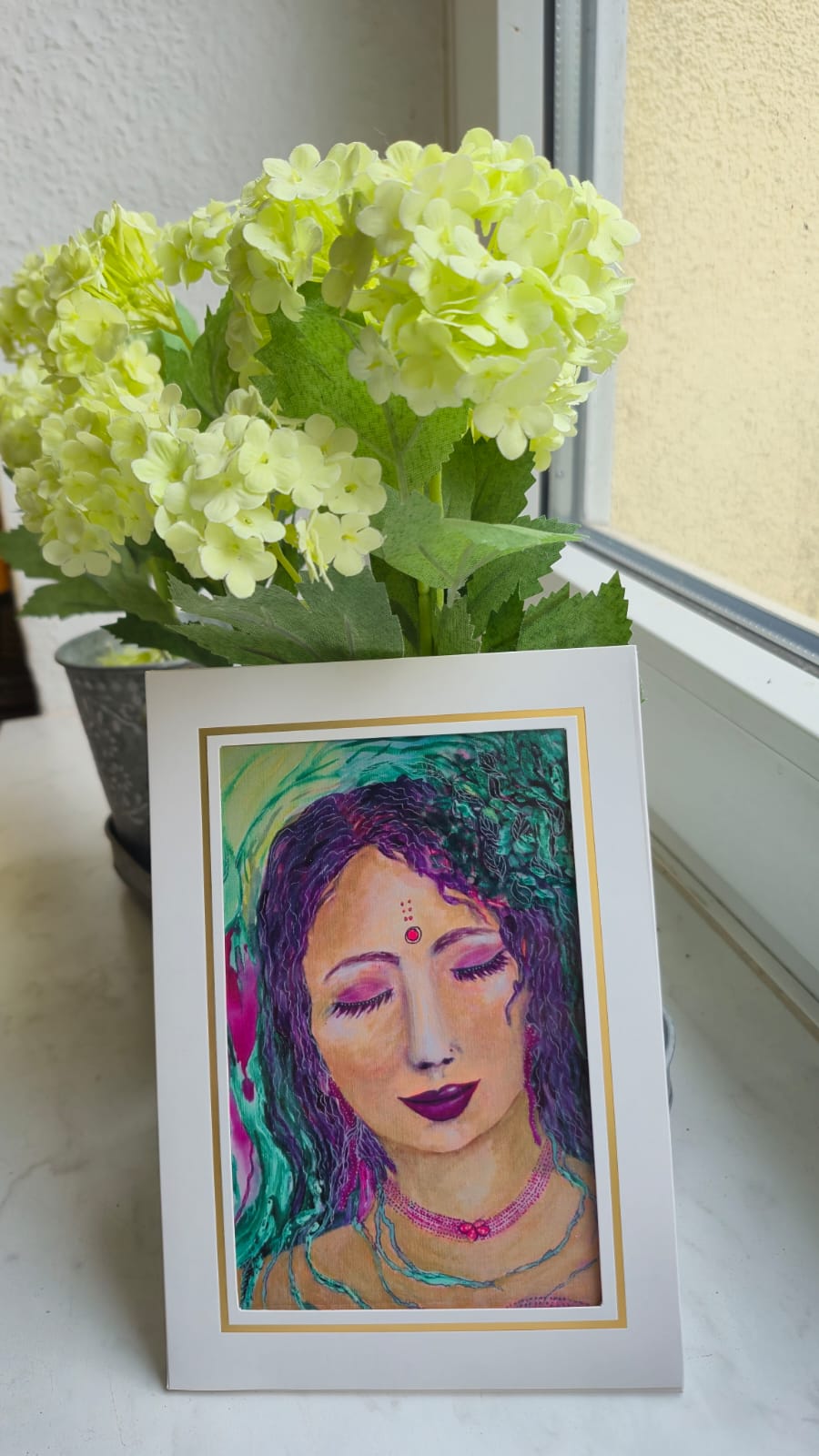 Energetische, farbenfrohe Heilerin – Postkarte & Fine-Art-Print