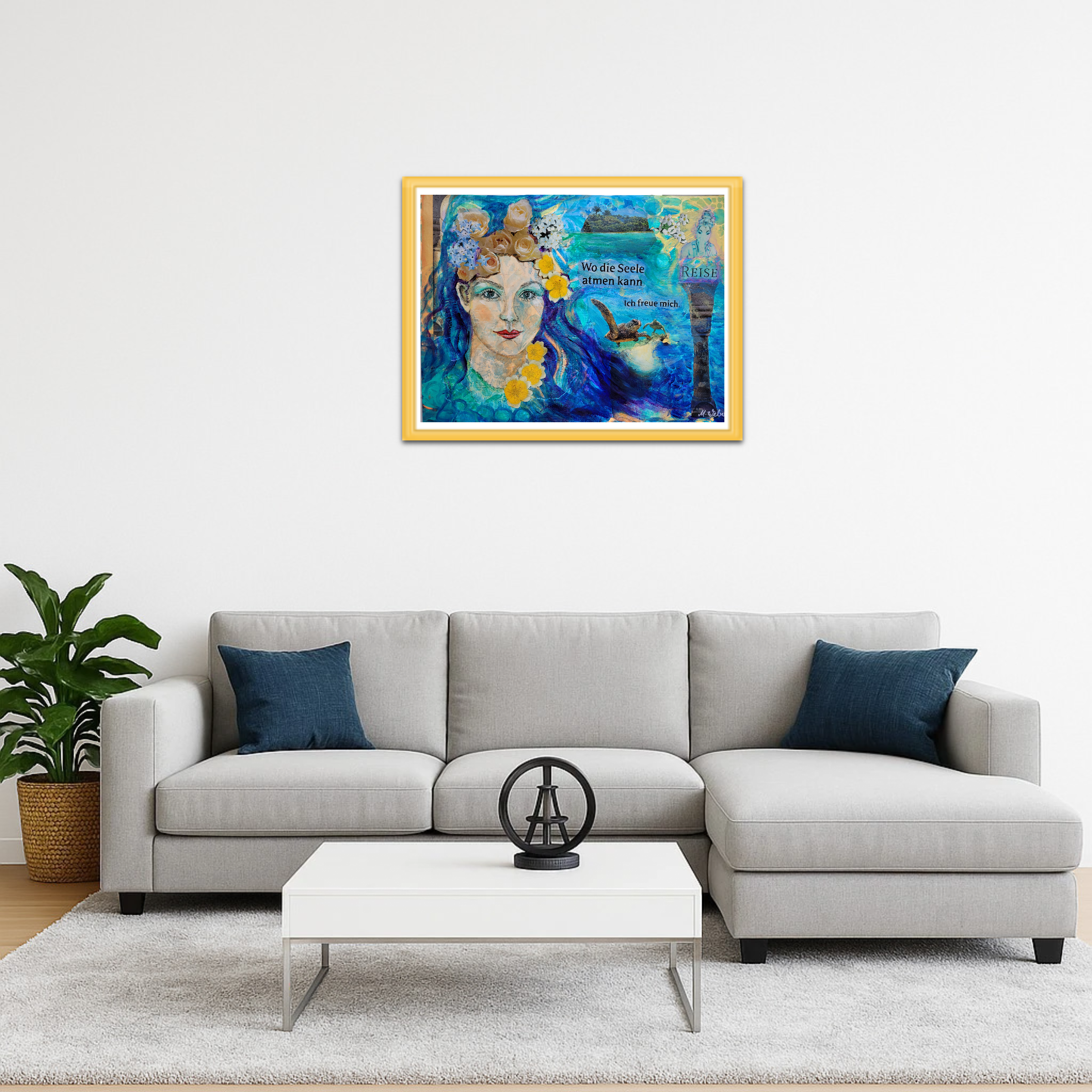 Wo die Seele atmen kann - Mixed-Media-Kunst