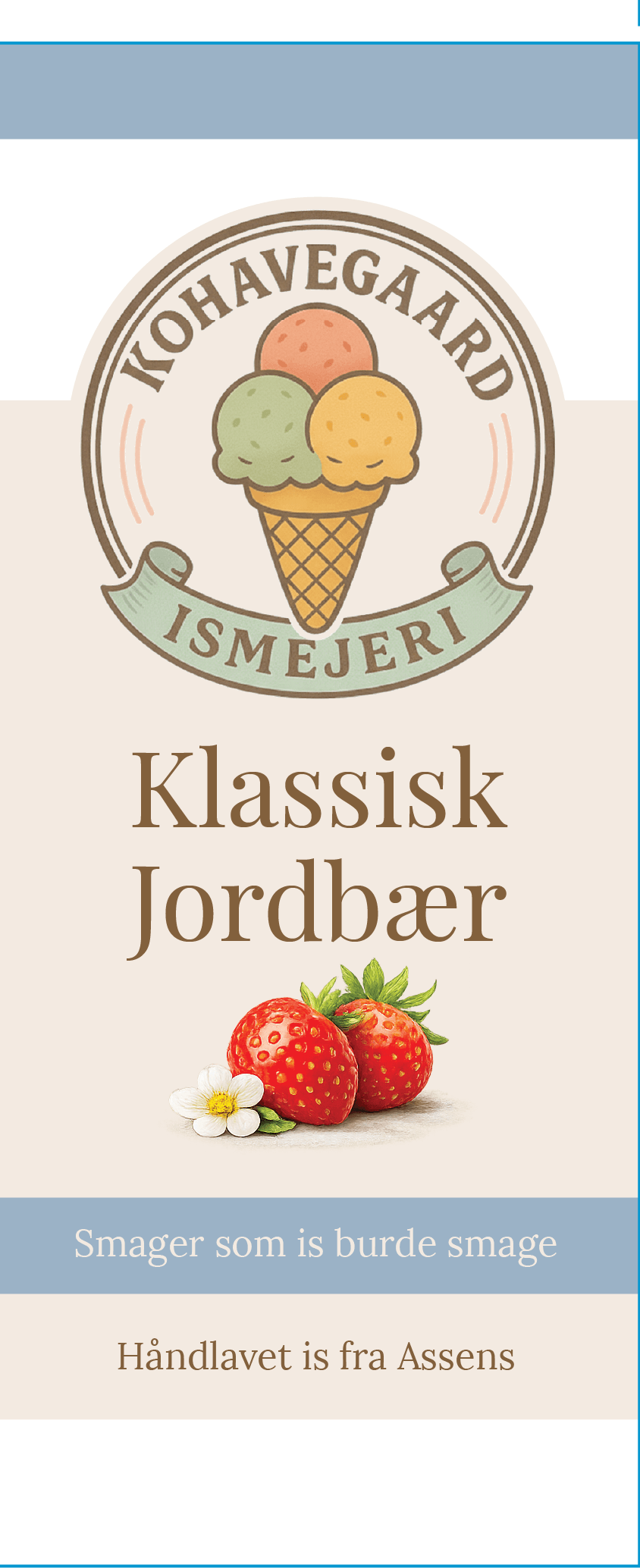 Jordbær ispind 15 stk (1 kolli)