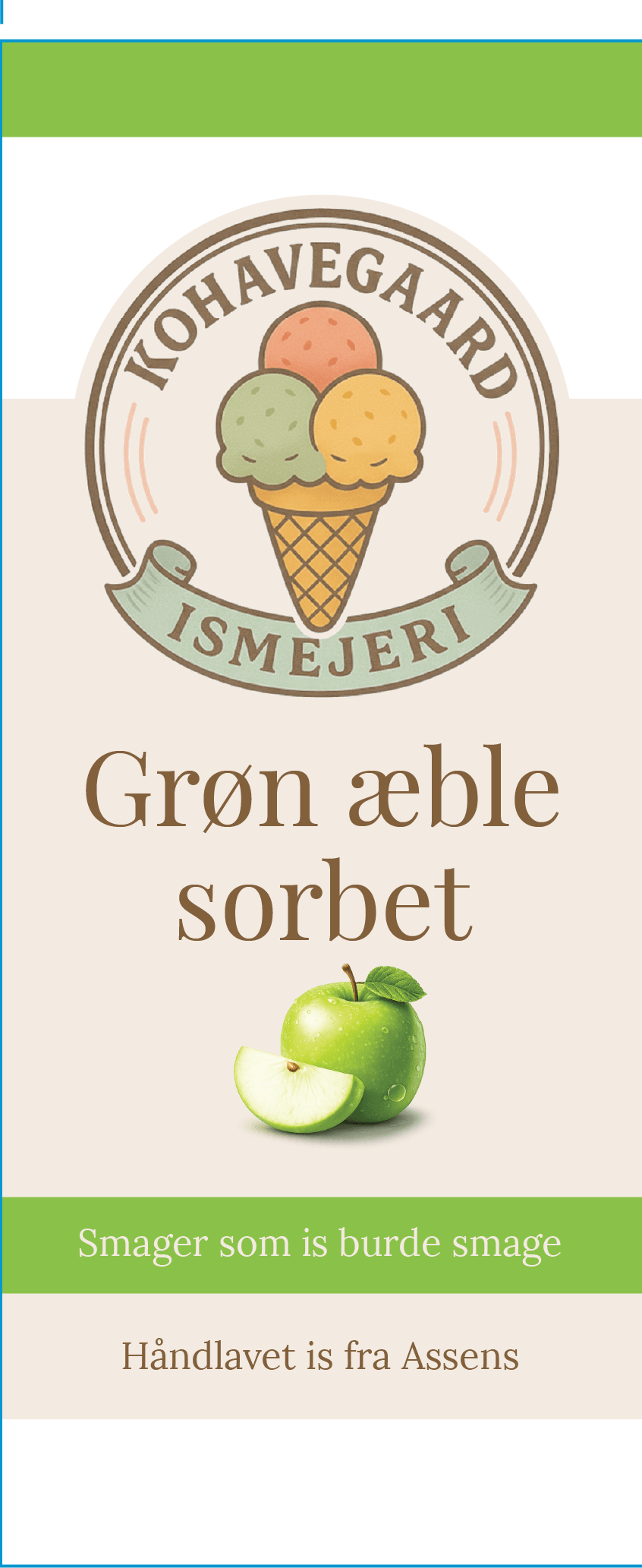 Grøn æble brus ispind