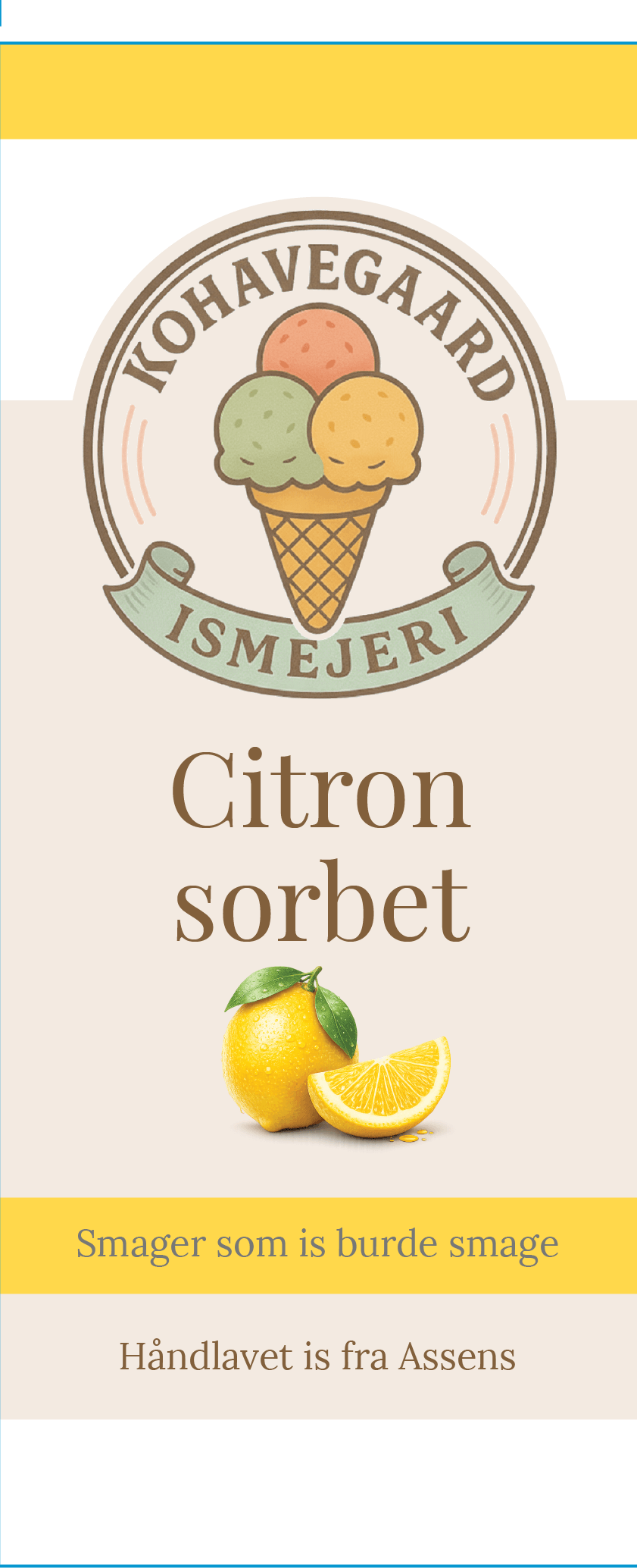 Citron Sorbet ispind 15 stk (1 kolli)