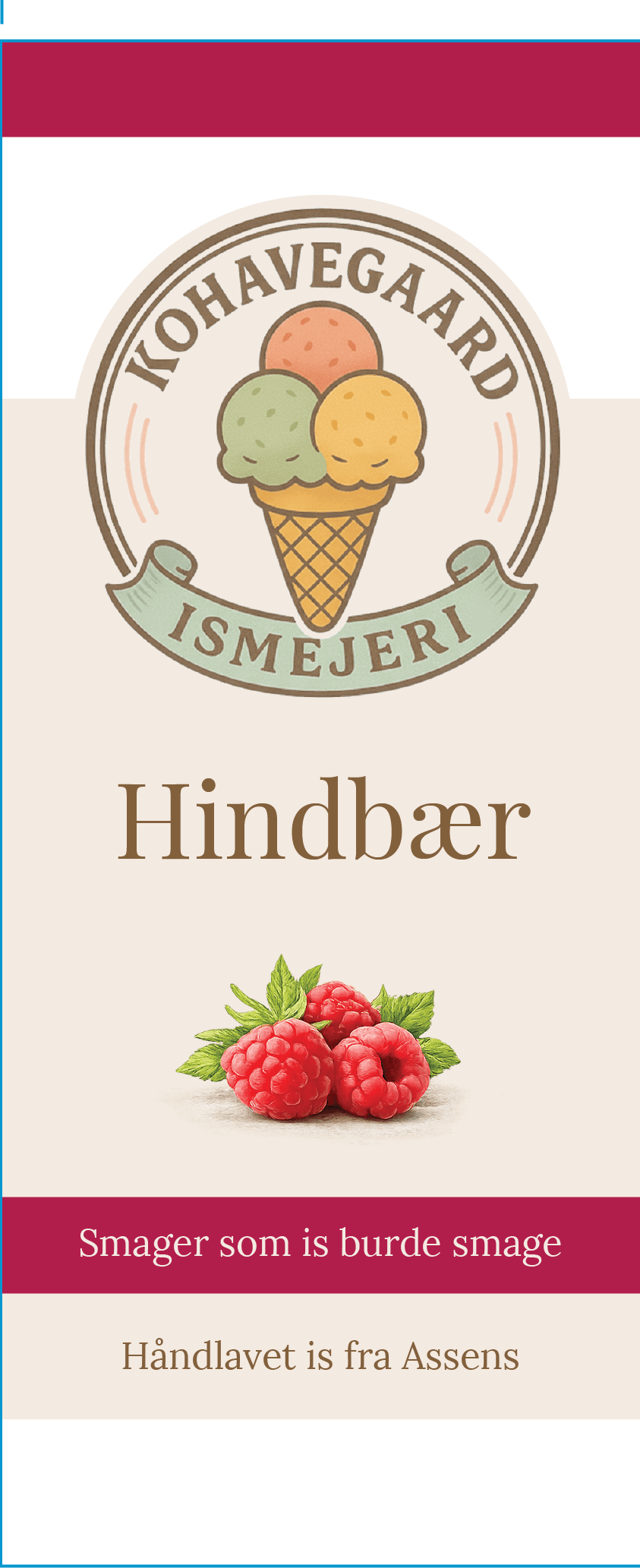 Hindbær ispind 15 stk (1 kolli)