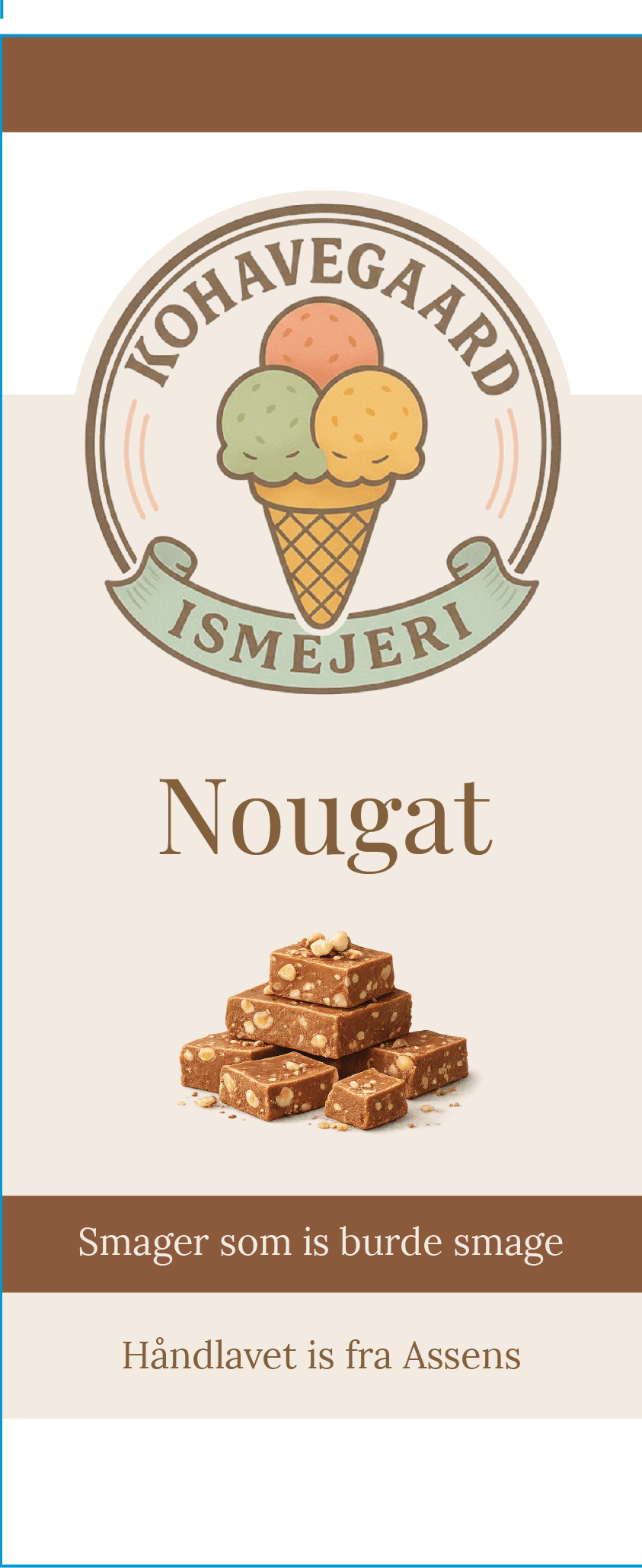 Nougat ispind 15 stk (1 kolli)