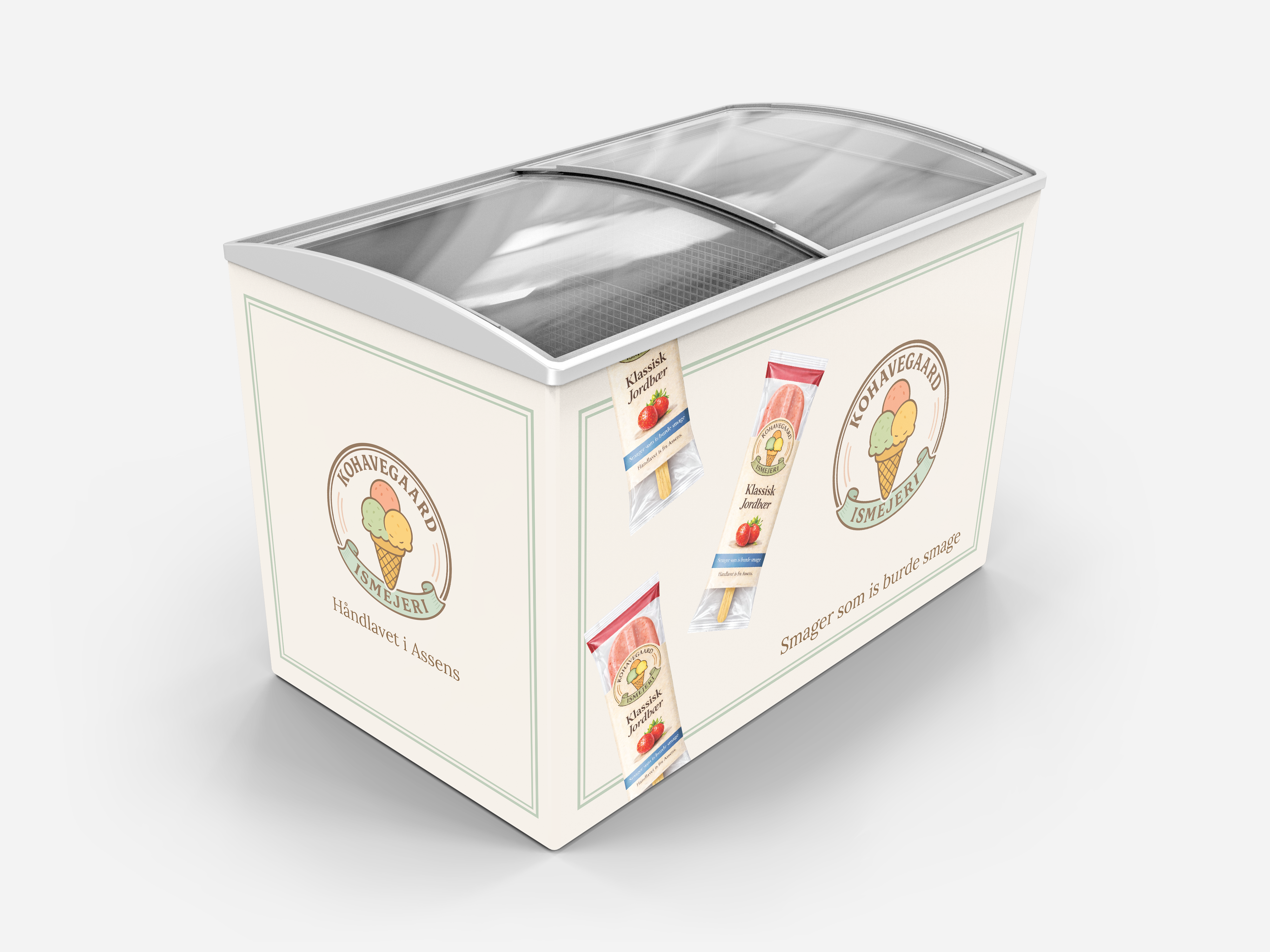 Fryser med 6 kurve og plads til 18 forskellige ispinde