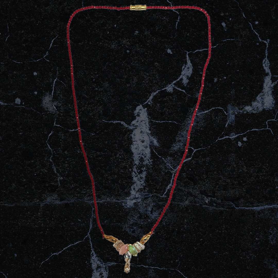 Red Beaded Necklace
