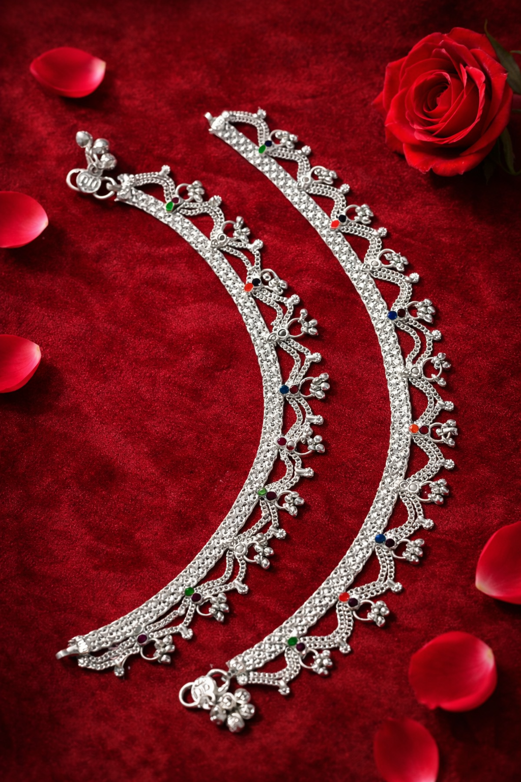 Silver Plated Payal Anklets