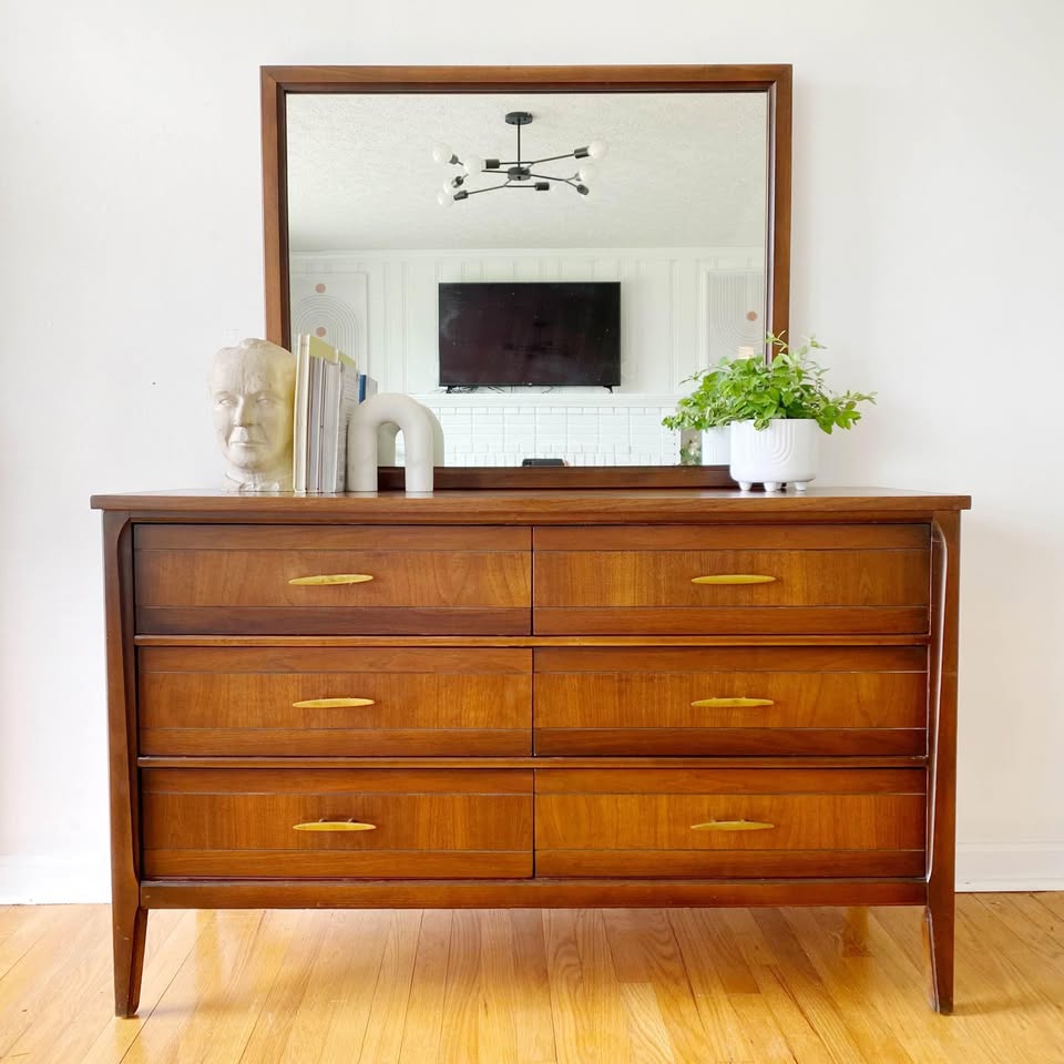 Mid-Century Modern Dresser with Mirror