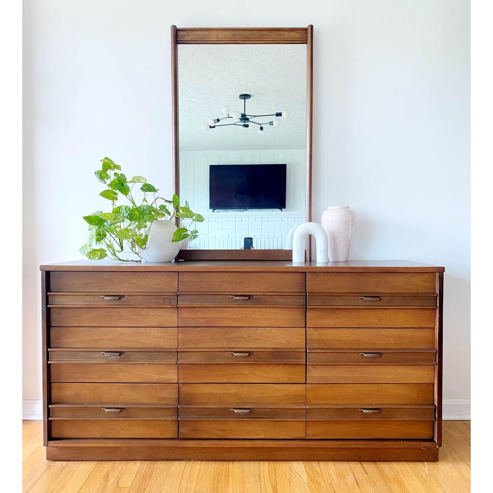 Mid-Century Modern Dresser with Mirror