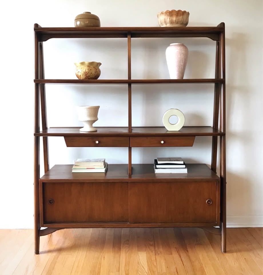 Mid-Century Modern Walnut Room Divider