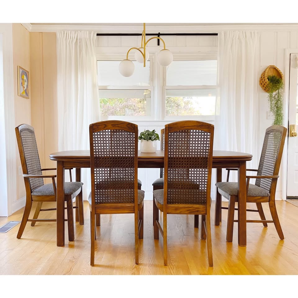 Mid-Century Wooden Dining Set