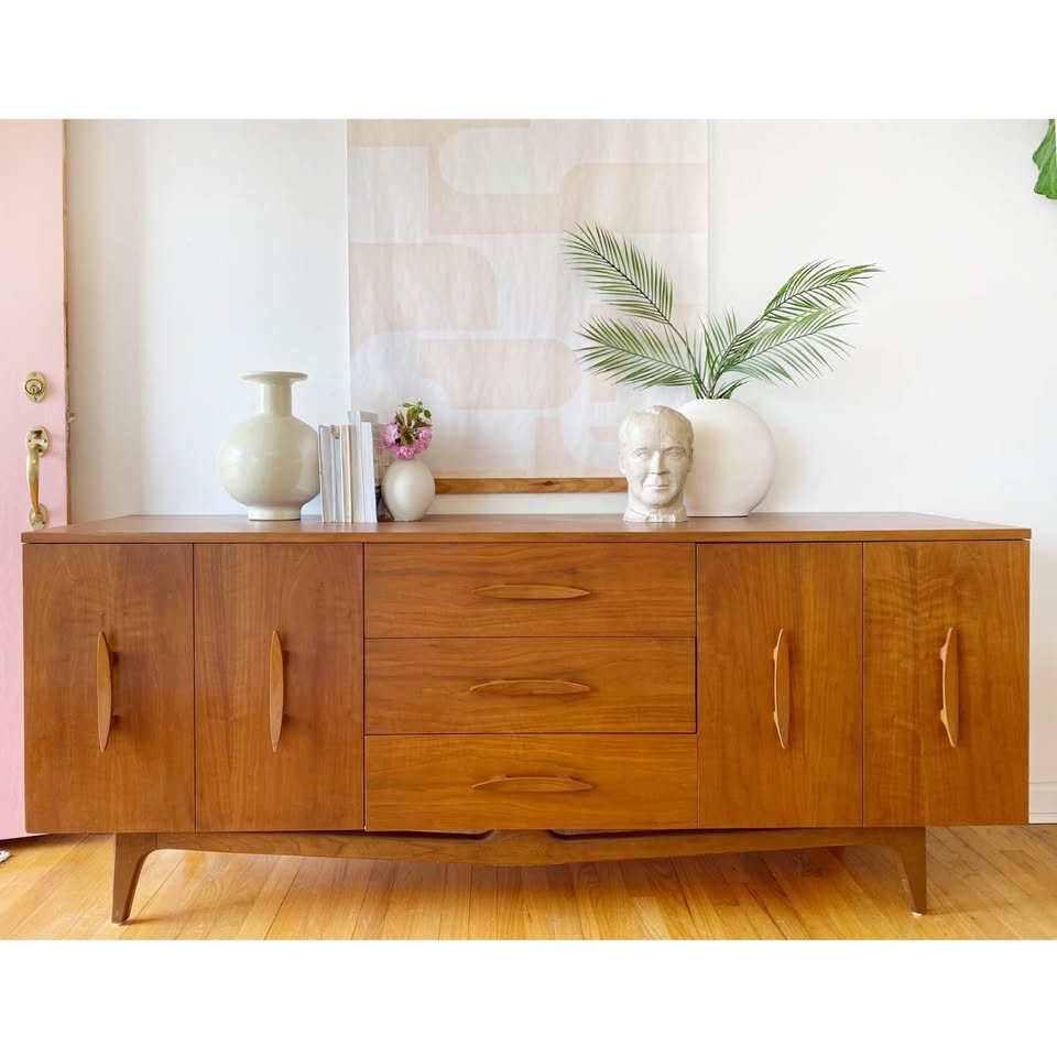 Mid-Century Modern Wooden Credenza
