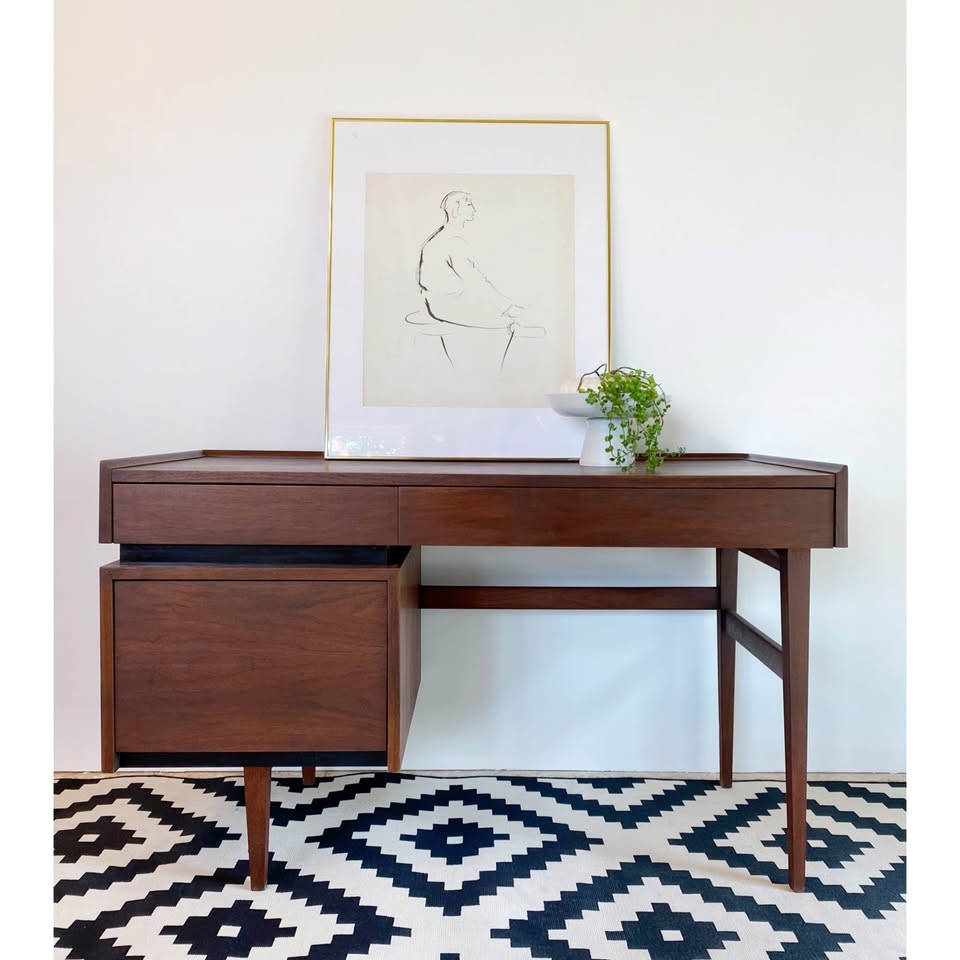 Mid-Century Modern Walnut Desk