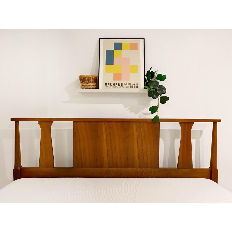 Mid-Century Modern Wooden Headboard
