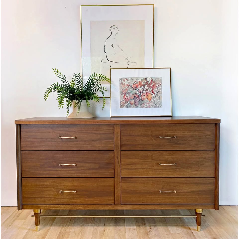 Mid-Century Modern Walnut Dresser